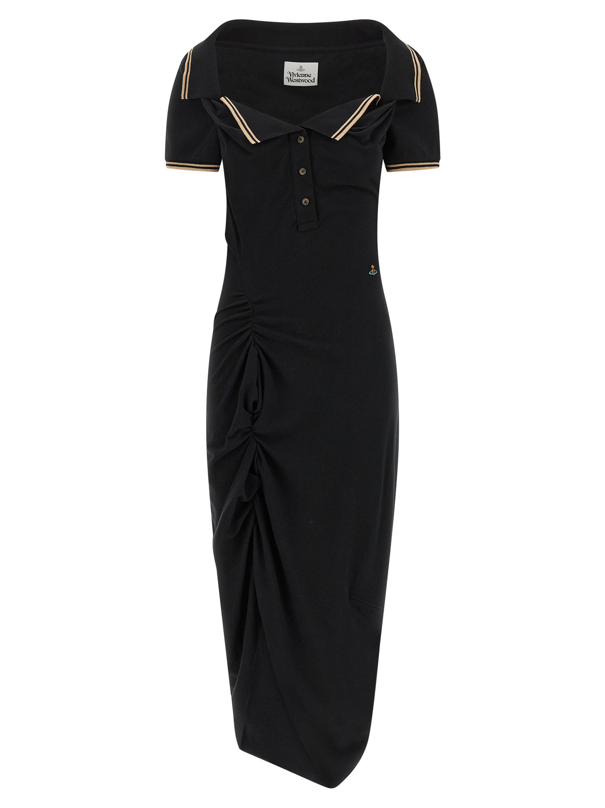 Vivienne Westwood Black Cotton Midi Women's Dress