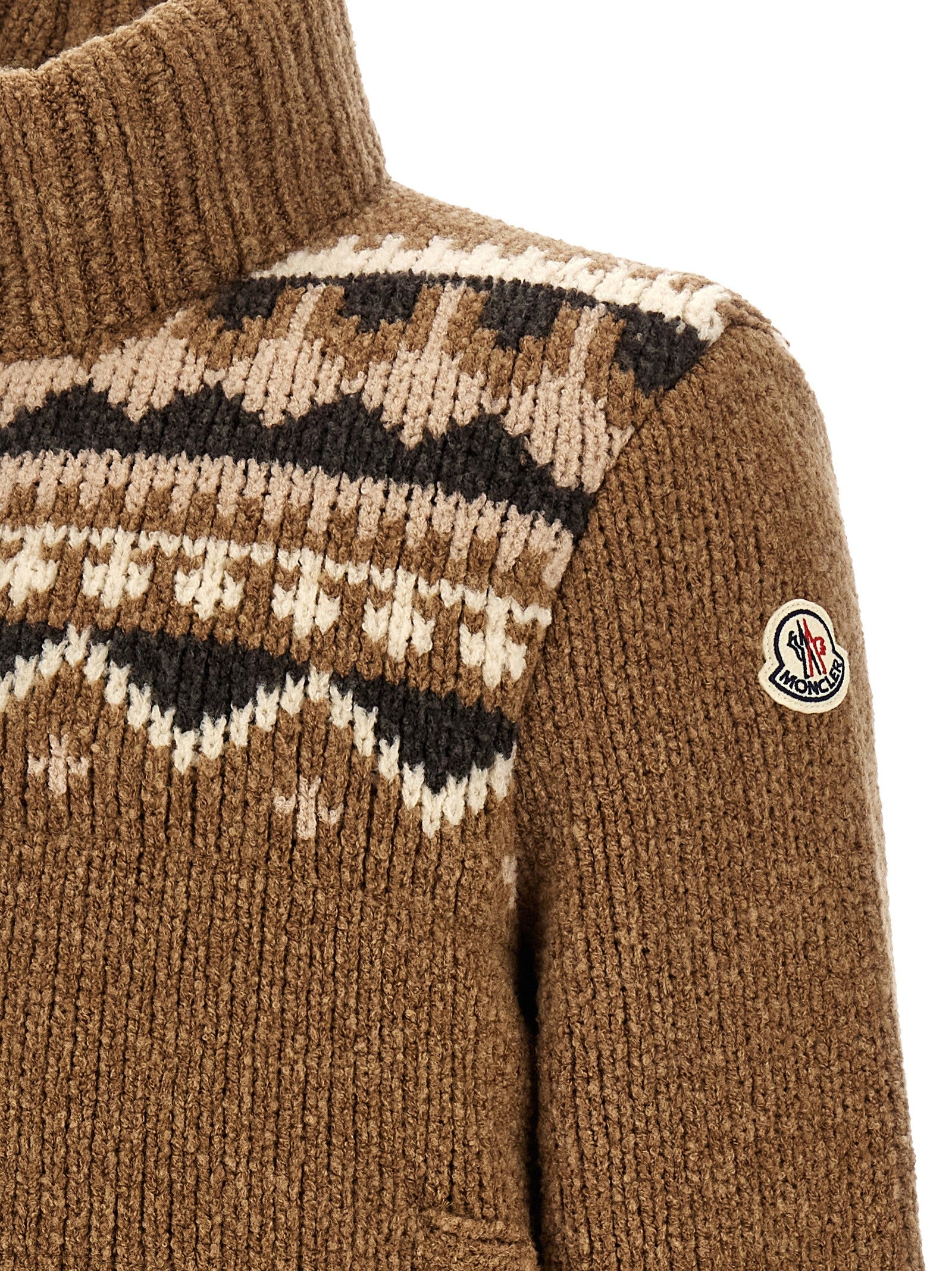 Moncler Brown Virgin Wool Men's Cardigan