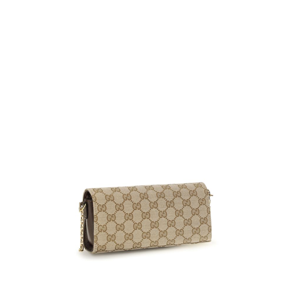 Gucci Beige Fabric Women's Wallet