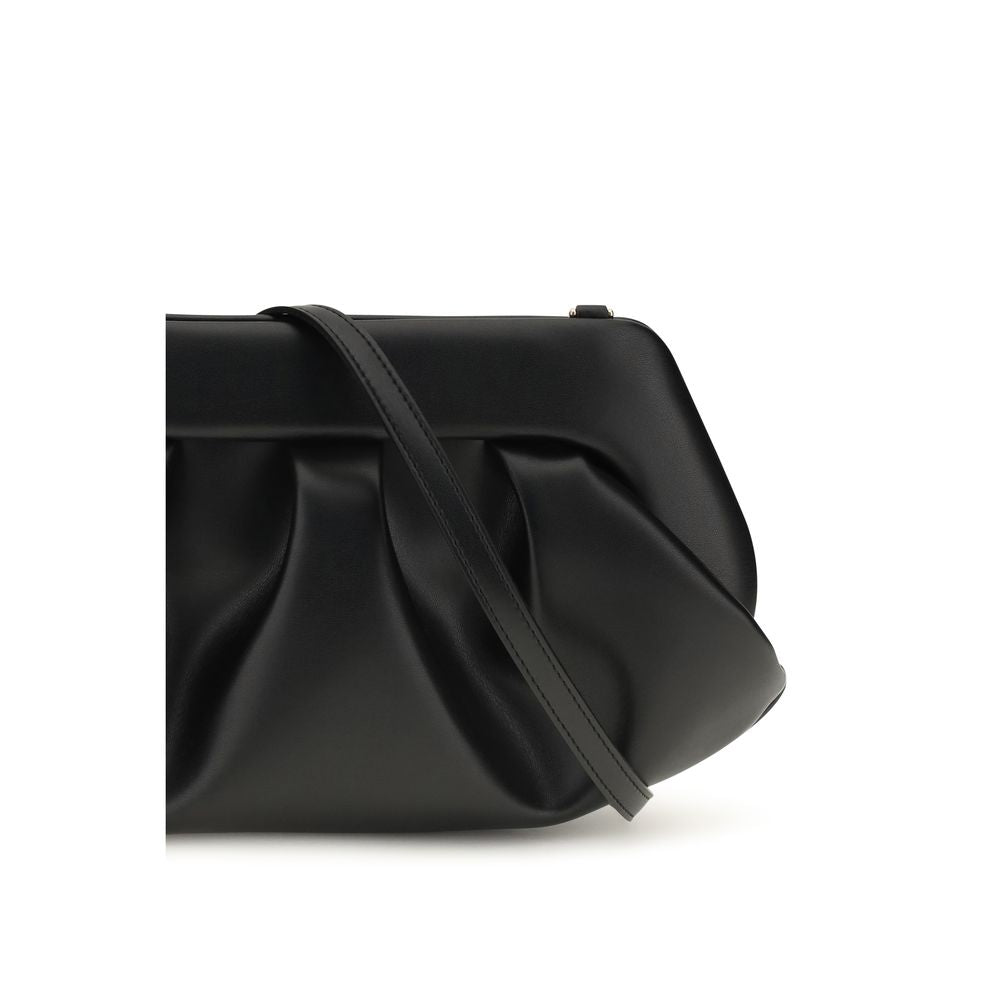 THEMOIRè Black Recycled Leather Shoulder Women's Bag