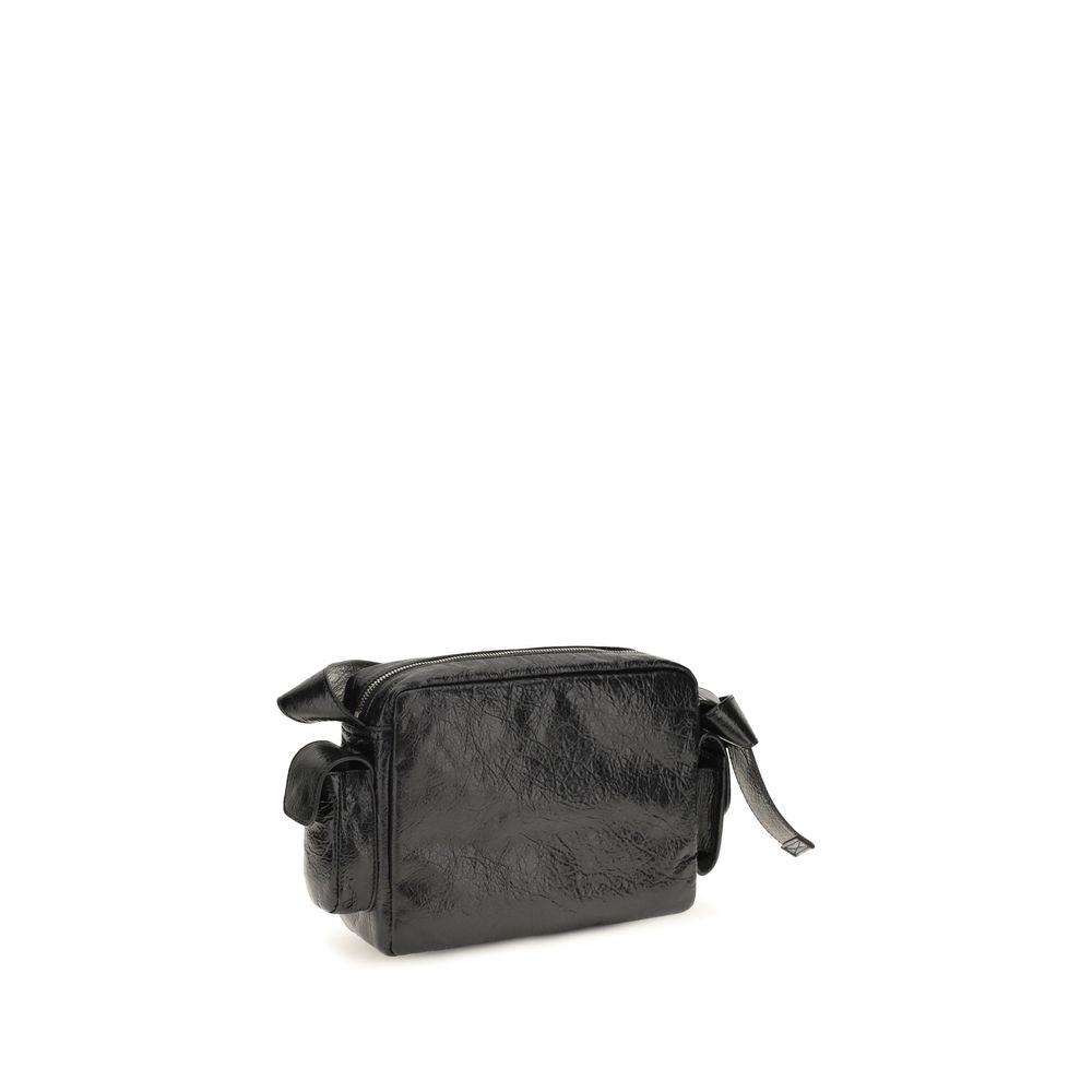 Balenciaga Black Lamb Ovis Aries Shoulder Men's Bag