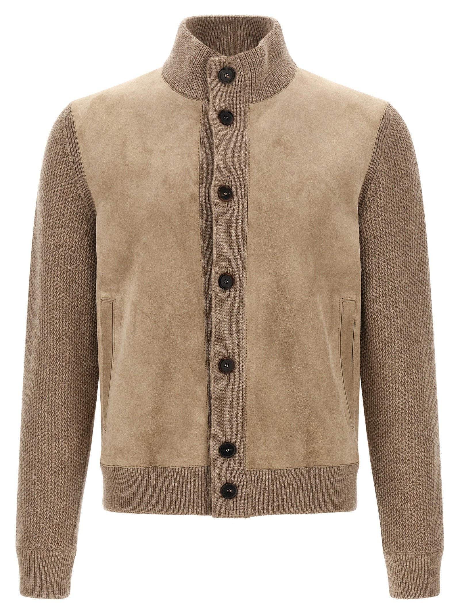 ZEGNA Beige Cashmere Men's Cardigan