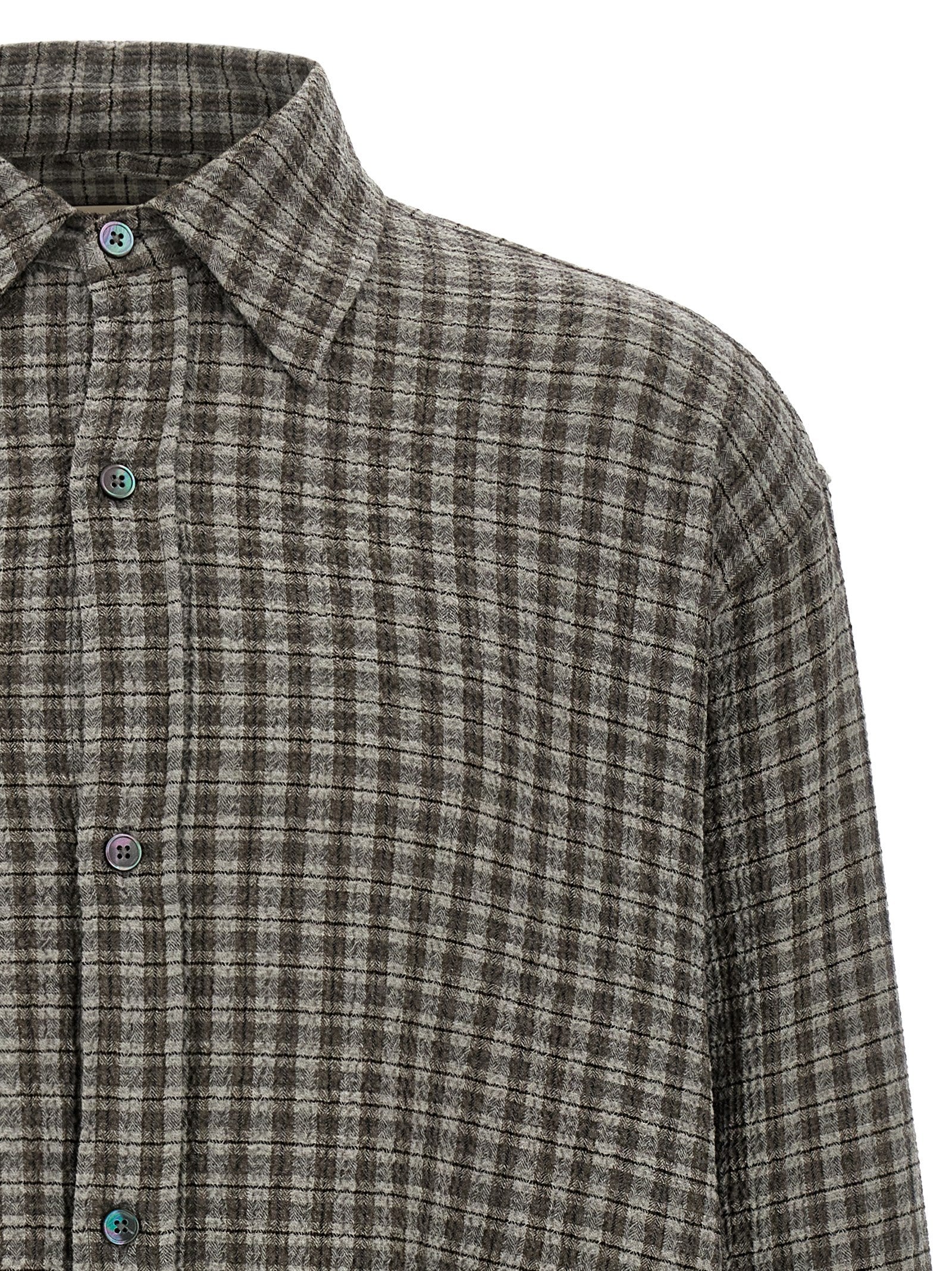 MFPEN Gray Virgin Wool Men's Blouse