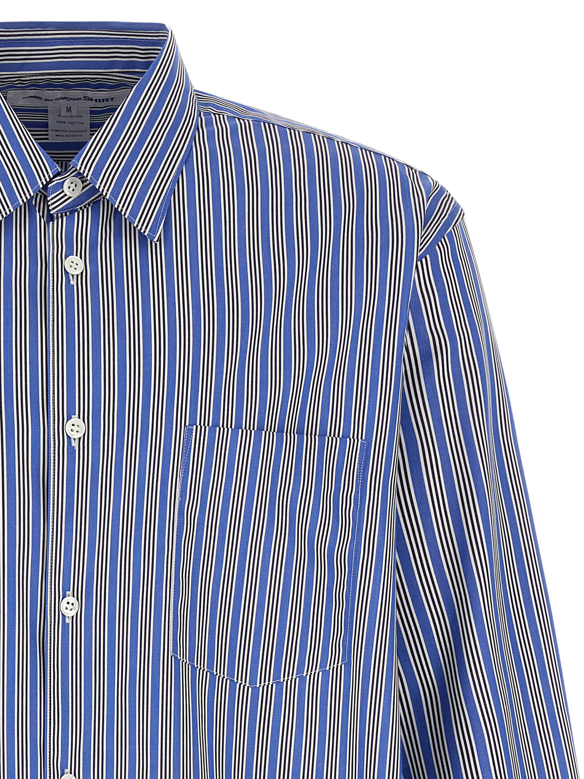 Comme Des Garçons Blue Cotton Men's Blouse