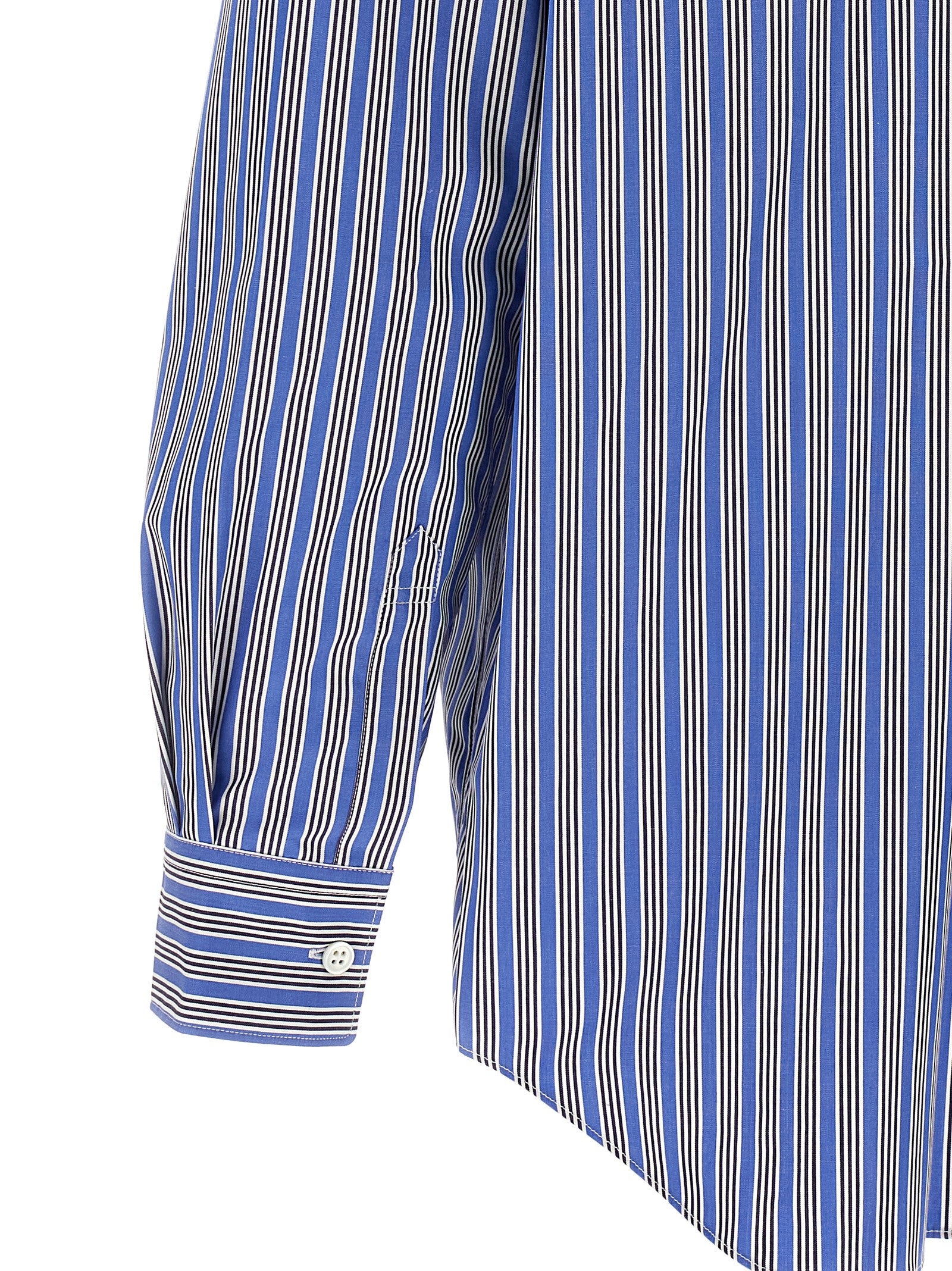 Comme Des Garçons Blue Cotton Men's Blouse