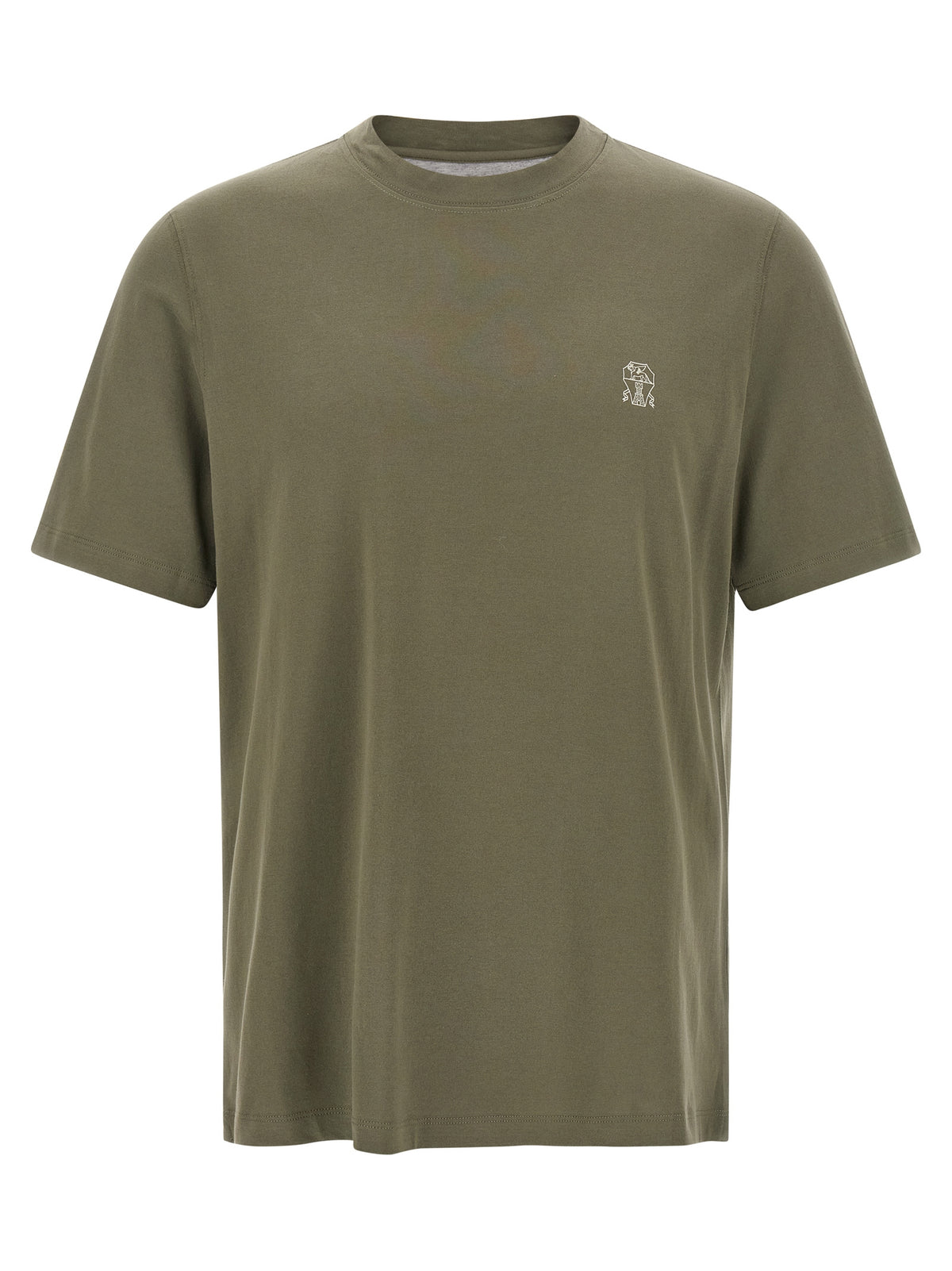 Brunello Cucinelli Bicolor Cotton Men's T-Shirt
