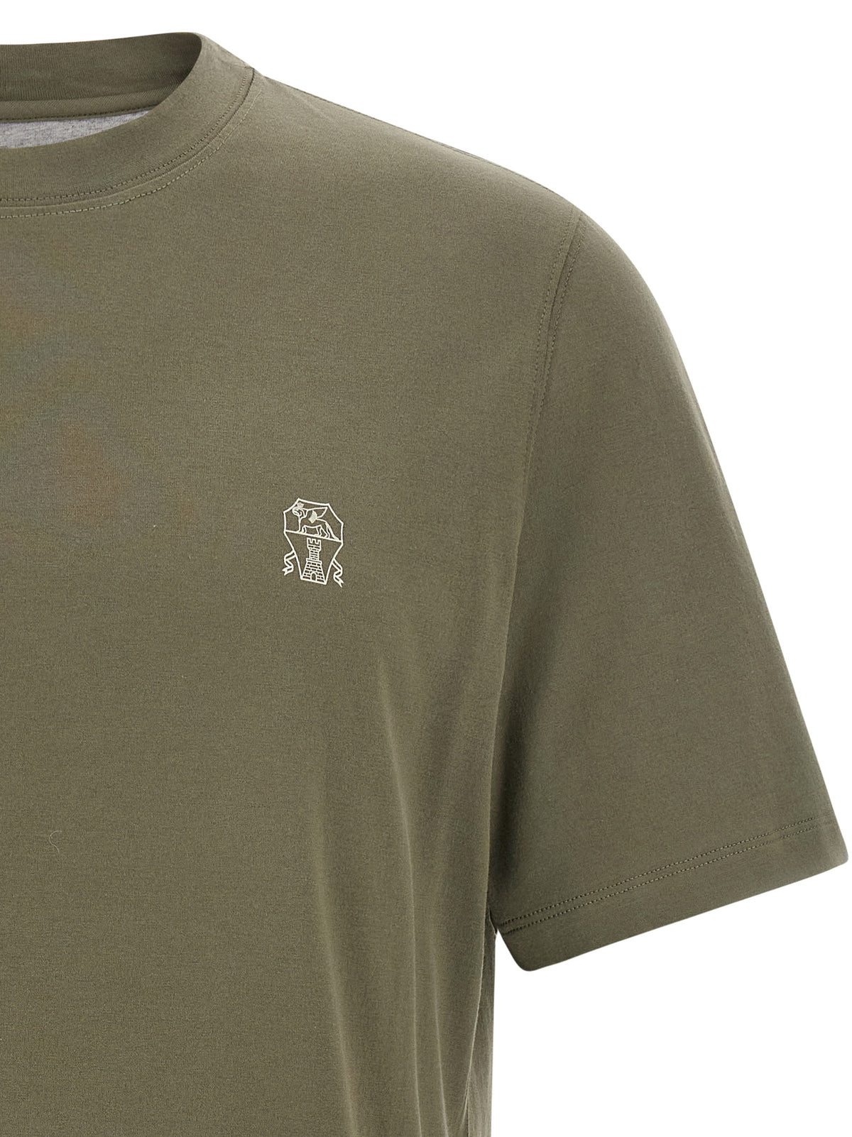 Brunello Cucinelli Bicolor Cotton Men's T-Shirt