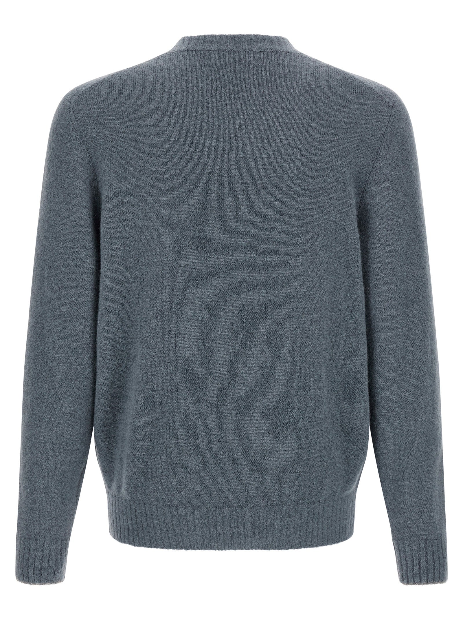 Brunello Cucinelli Blue Alpaca Leather Men's Cardigan
