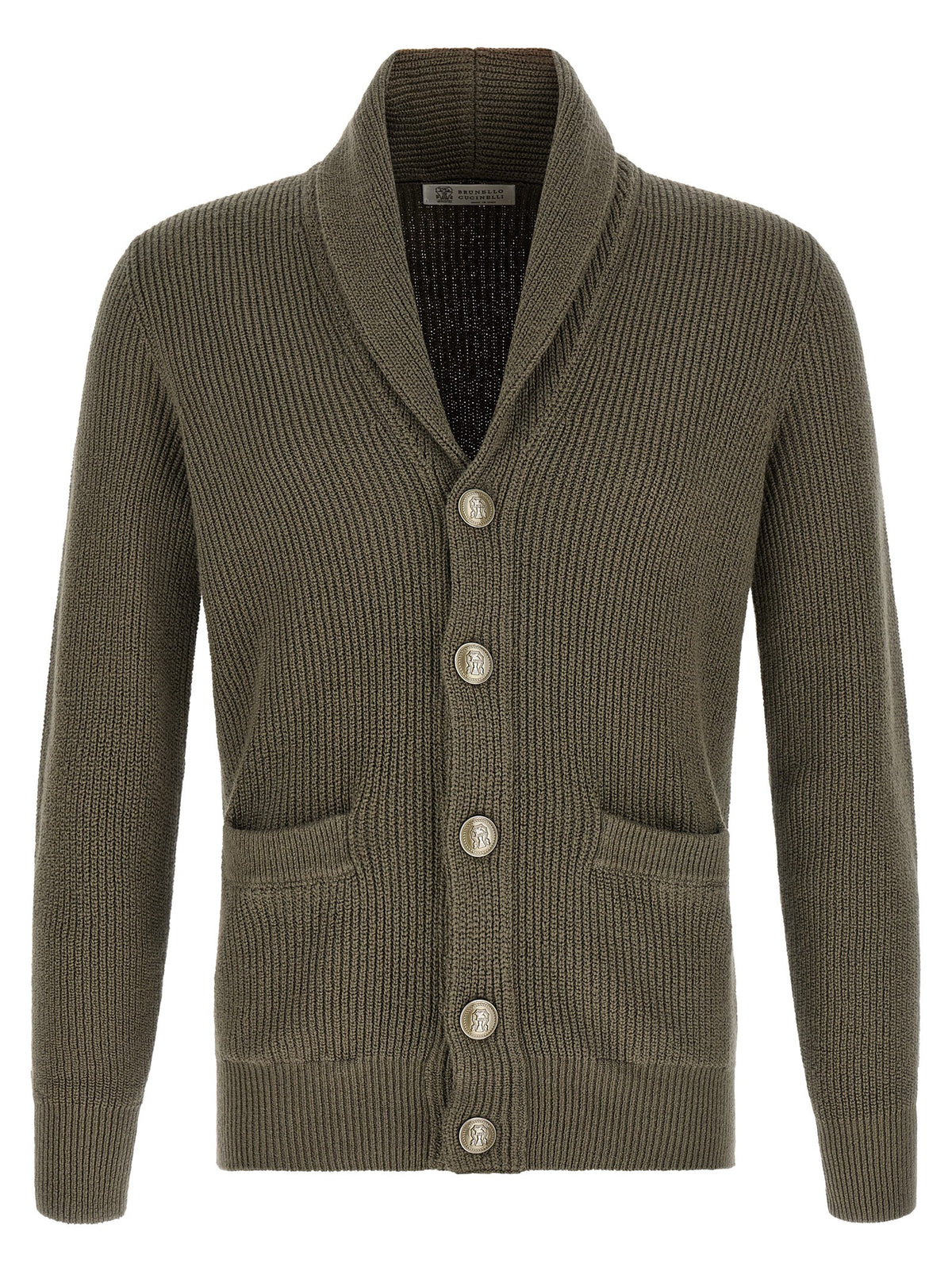 Brunello Cucinelli Bicolor Cotton Men's Cardigan