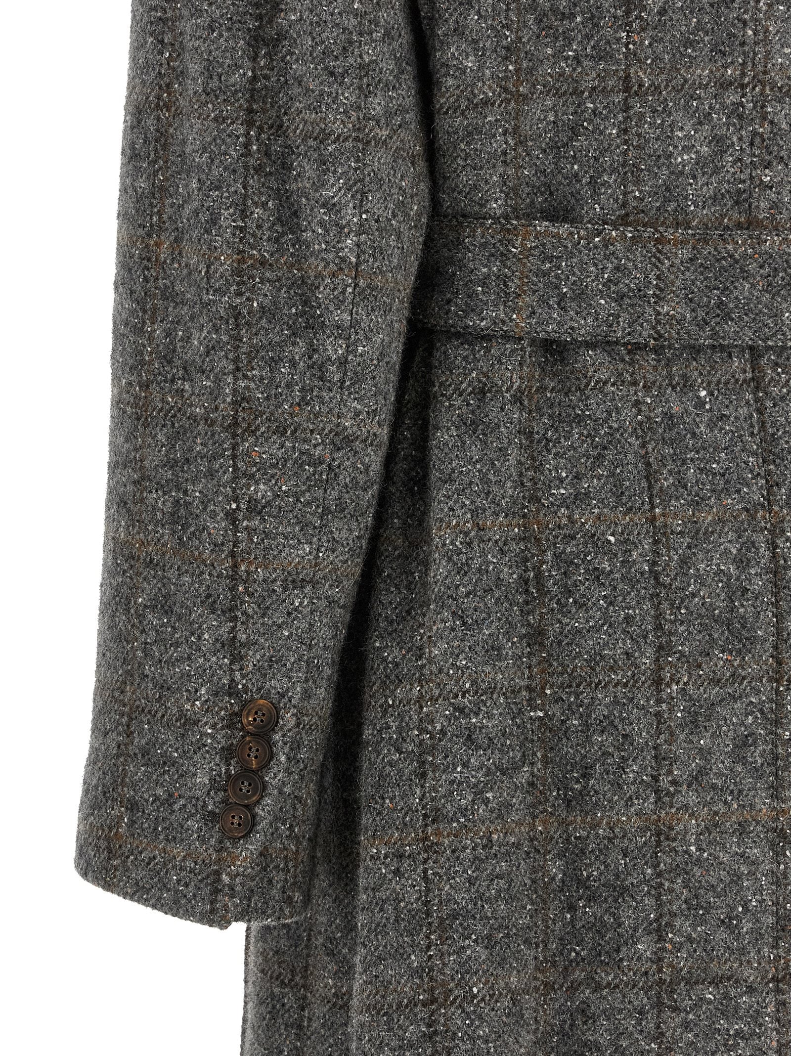 Brunello Cucinelli Gray Alpaca Leather Women's Coat