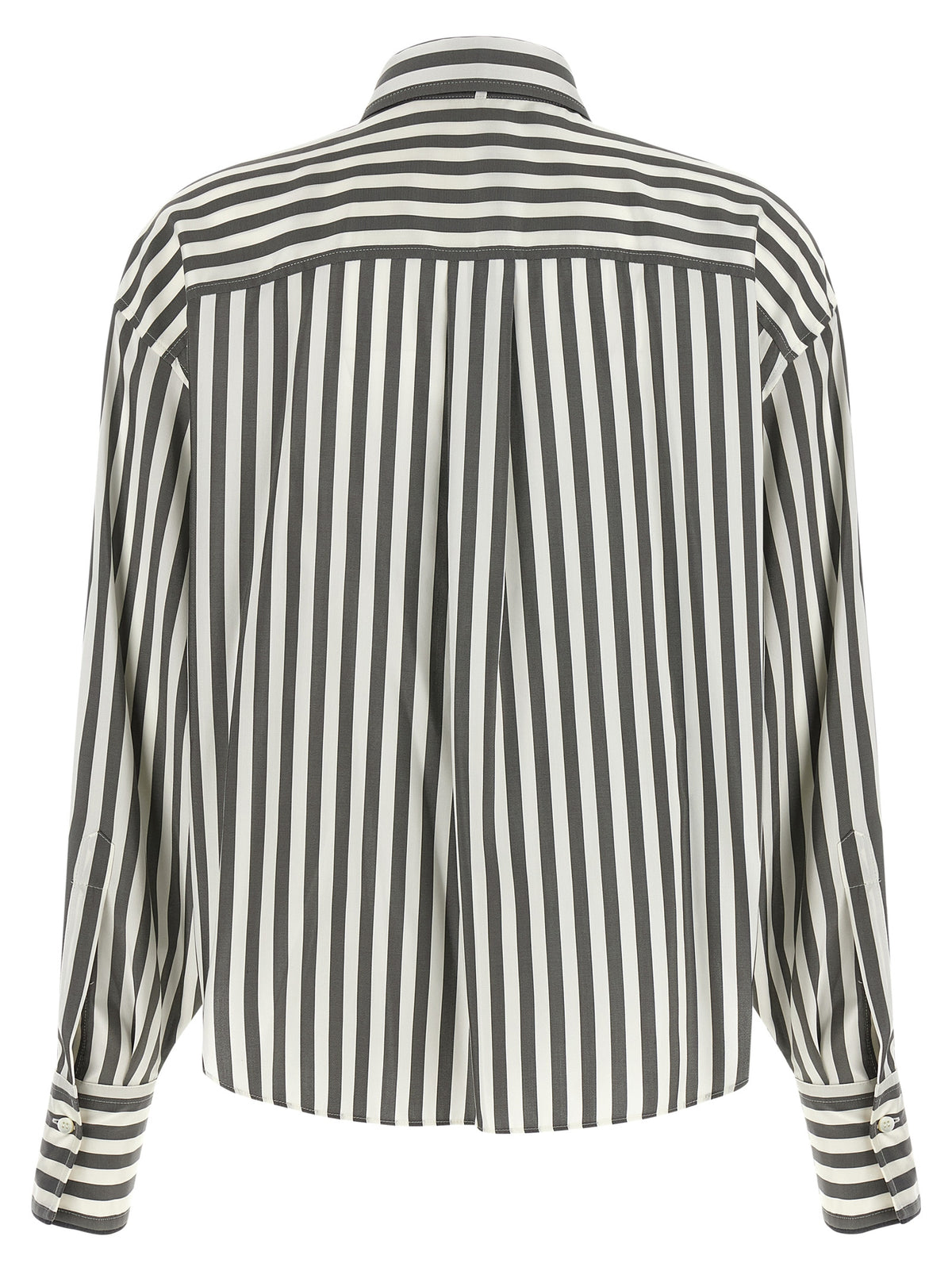 Brunello Cucinelli Bicolor Silk Women's Blouse