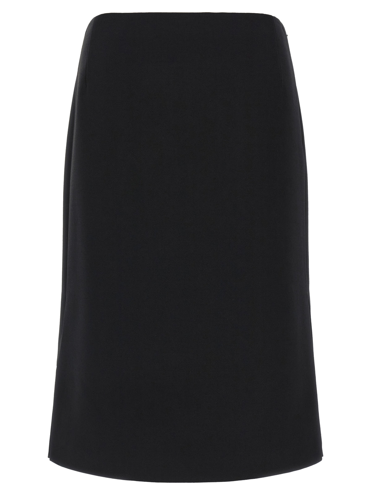 Fendi Black Wool Midi Women's Skirt