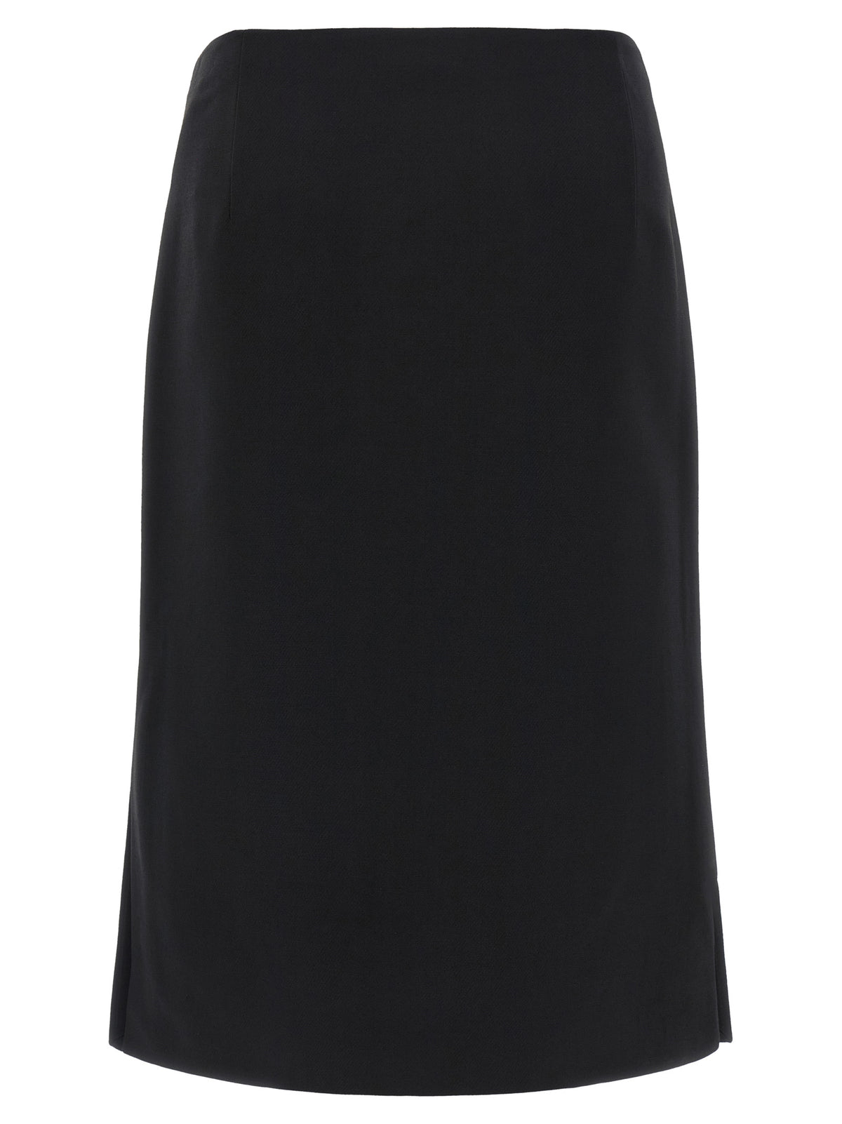 Fendi Black Wool Midi Women's Skirt