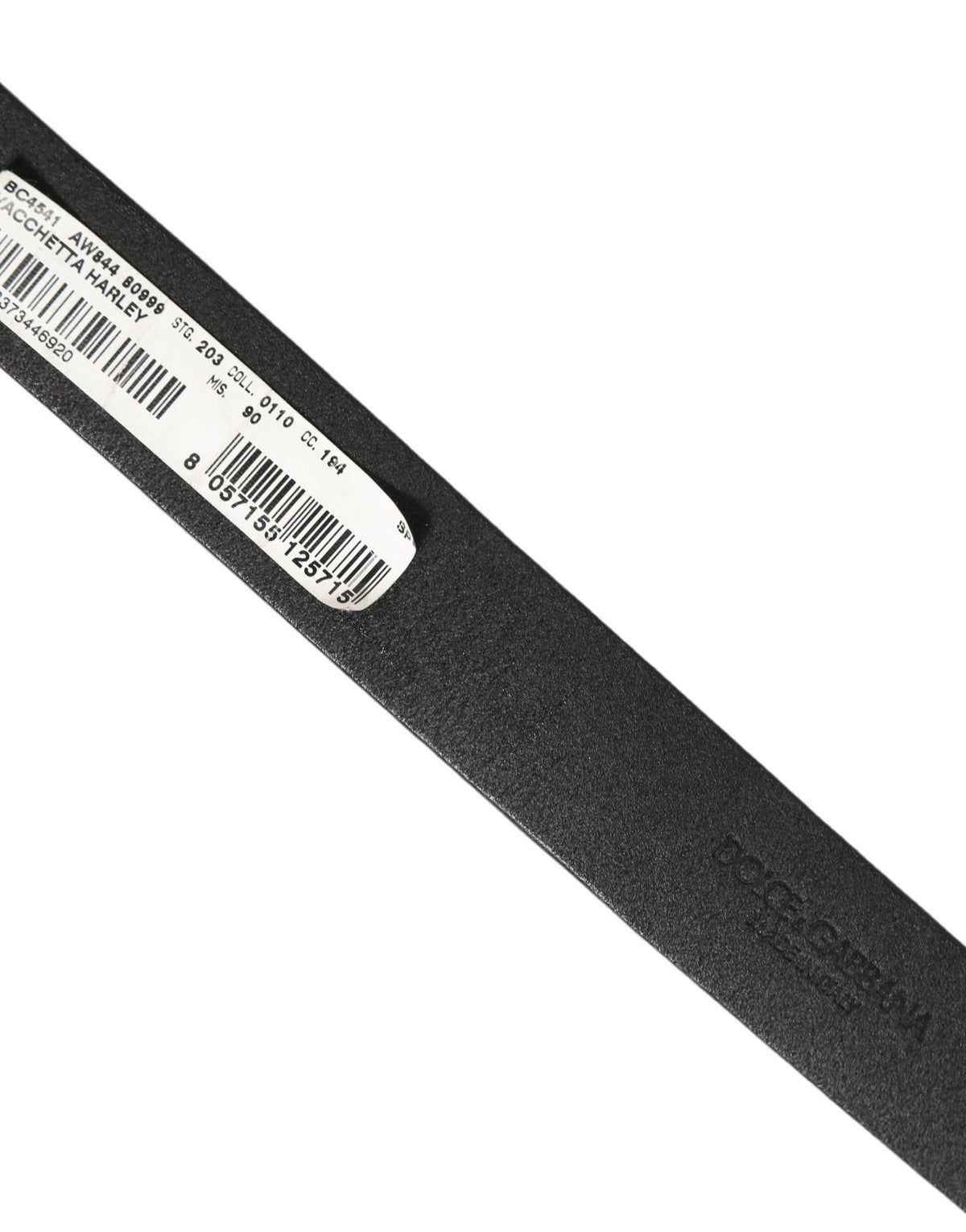 Dolce & Gabbana Black Leather Antique Finish Buckle Women's Belt