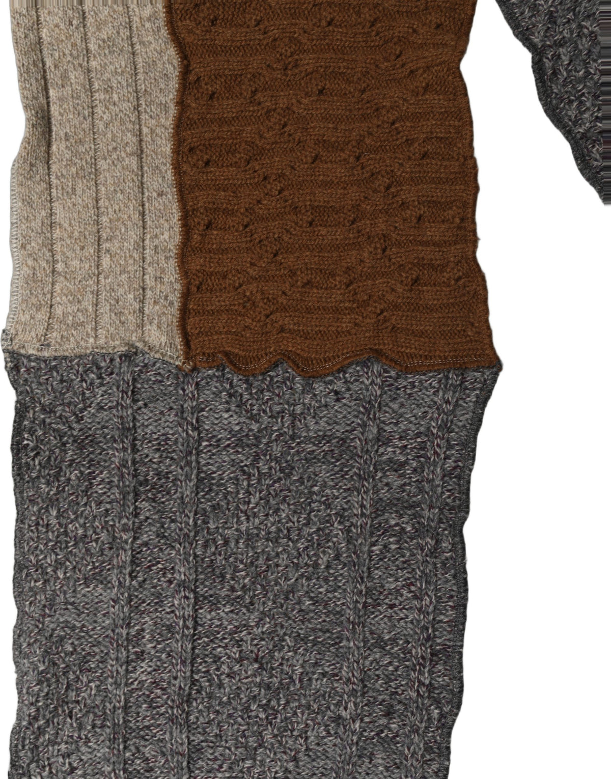 Dolce & Gabbana Multicolor Patchwork Wool Knit Shawl Women's Scarf