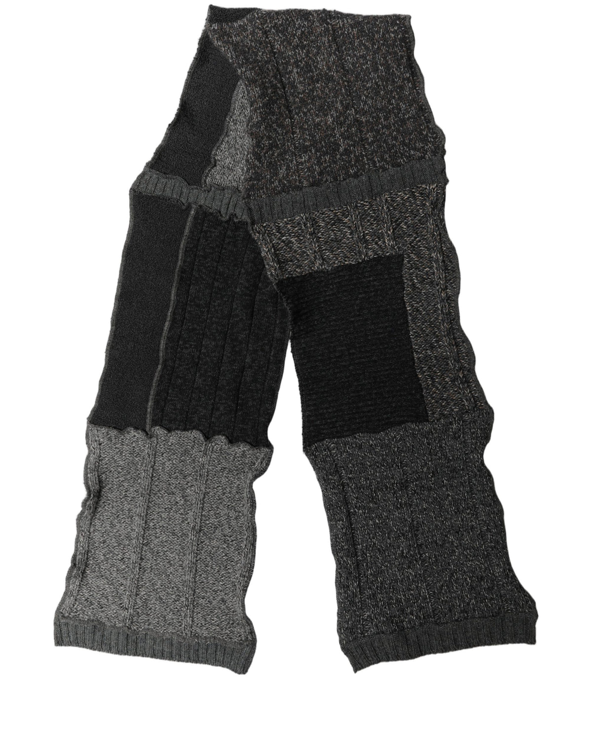 Dolce & Gabbana Multicolor Patchwork Wool Knit Shawl Women's Scarf
