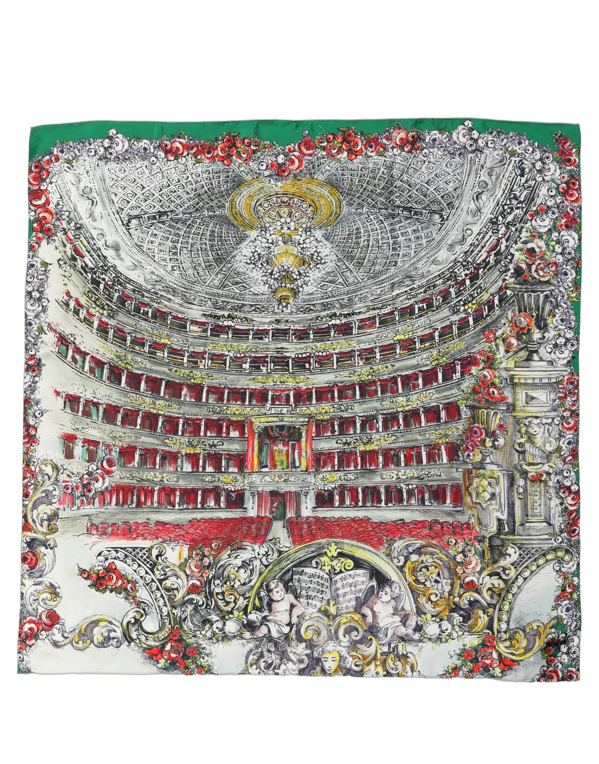 Dolce & Gabbana Multicolor Silk Printed Square Foulard Women's Scarf