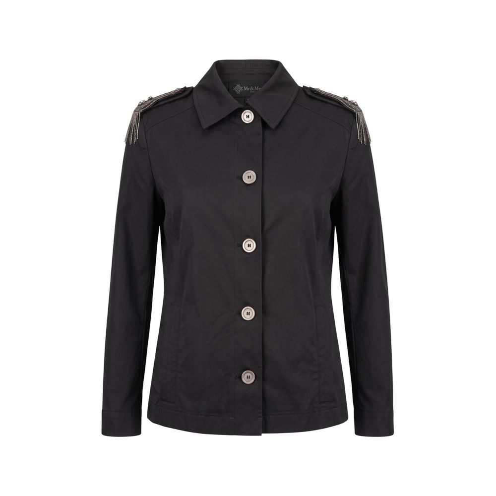 Mr&Mrs Italy Black Cotton Women Women's Jacket