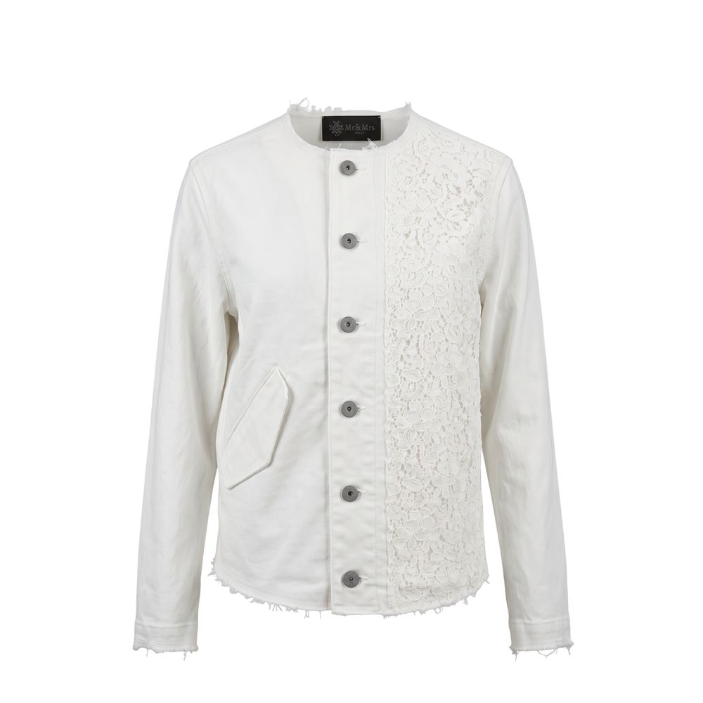 Mr&Mrs Italy White Cotton Women Women's Jacket