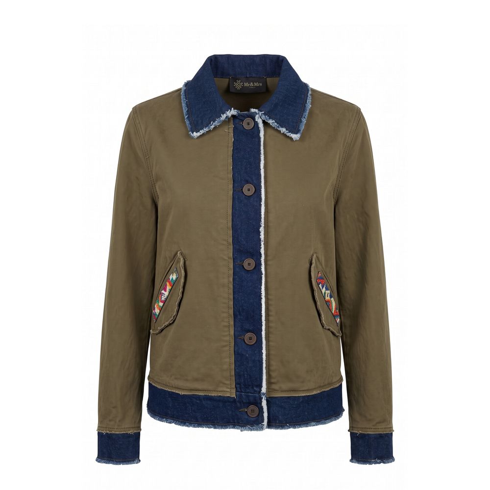 Mr&Mrs Italy Green Cotton Women's Women's Jacket