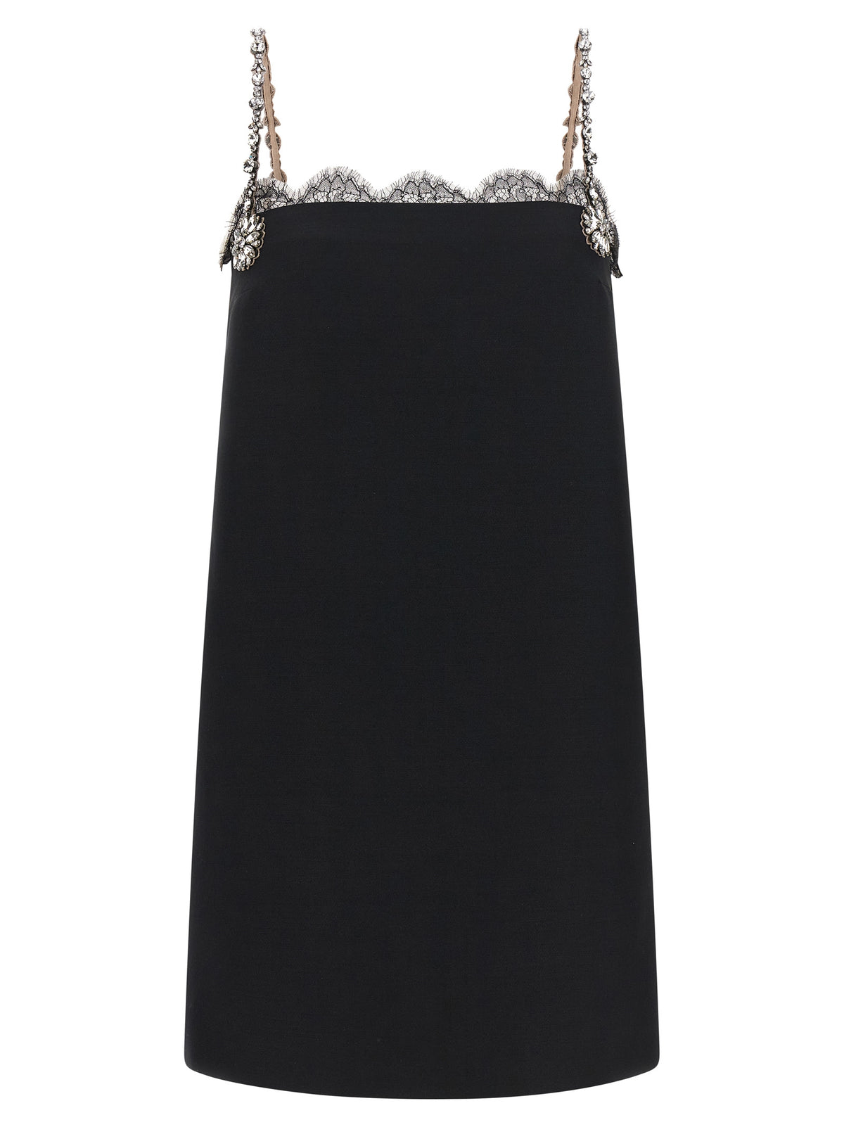 Valentino Garavani Black Virgin Wool Short Women's Dress