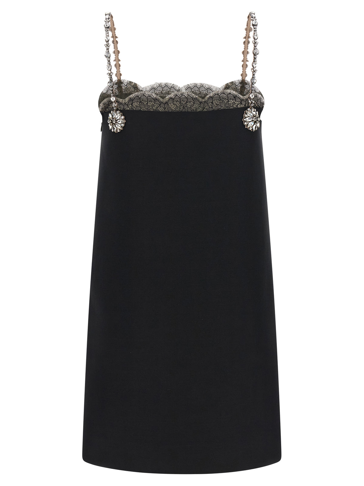 Valentino Garavani Black Virgin Wool Short Women's Dress