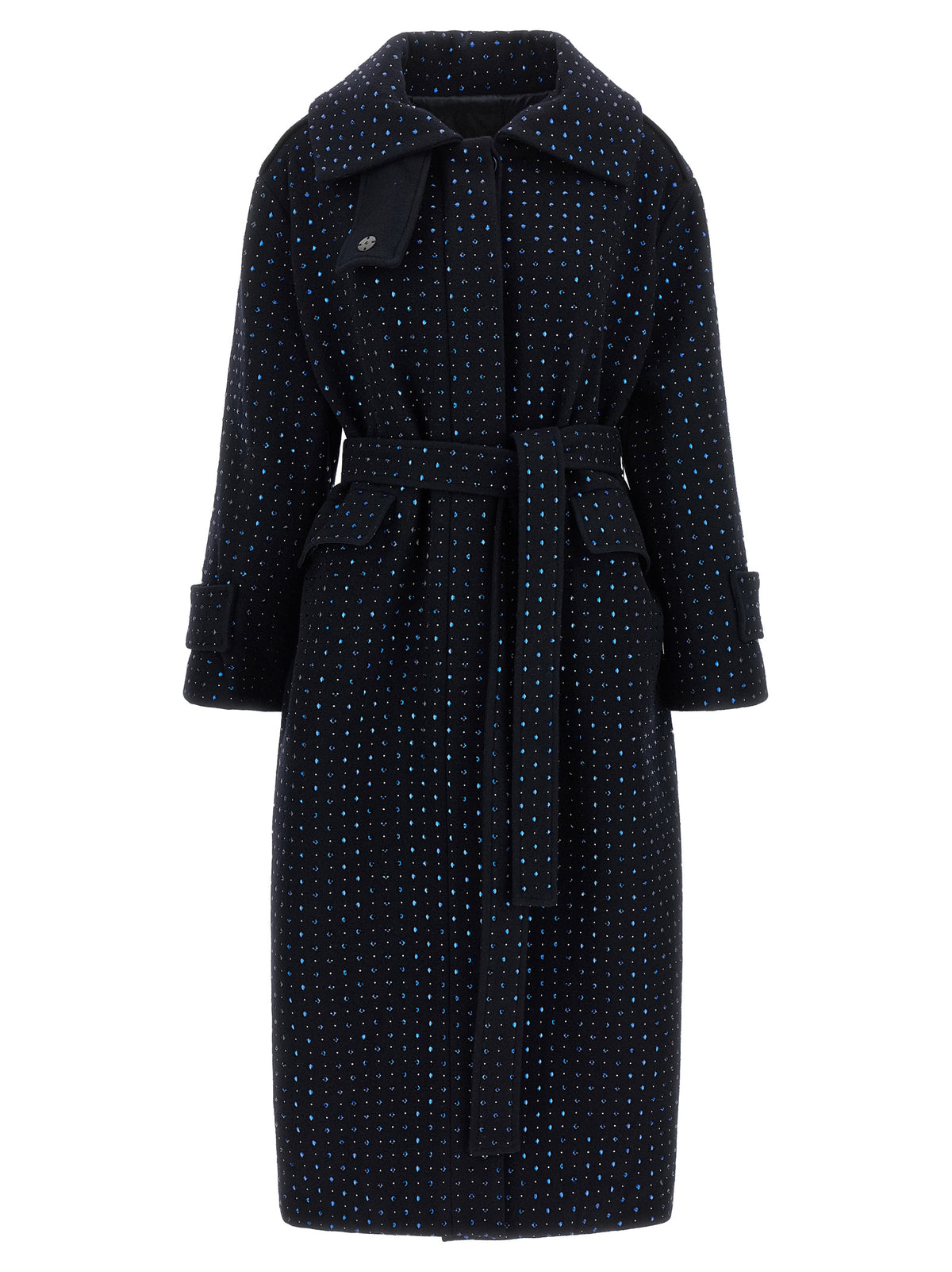 PINKO Blue Wool Women's Coat