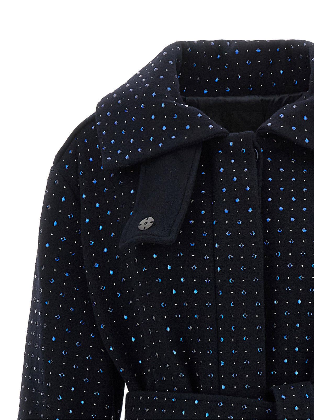 PINKO Blue Wool Women's Coat