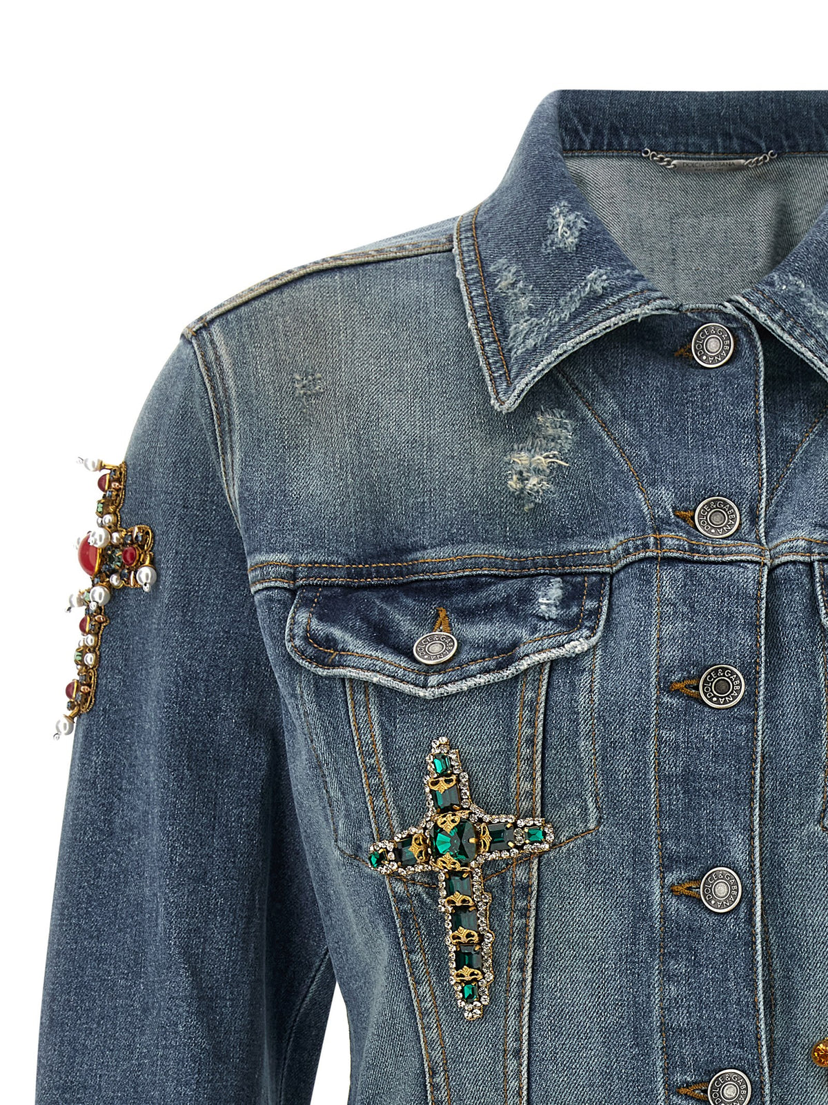 Dolce & Gabbana Blue Cotton Denim Women's Jacket