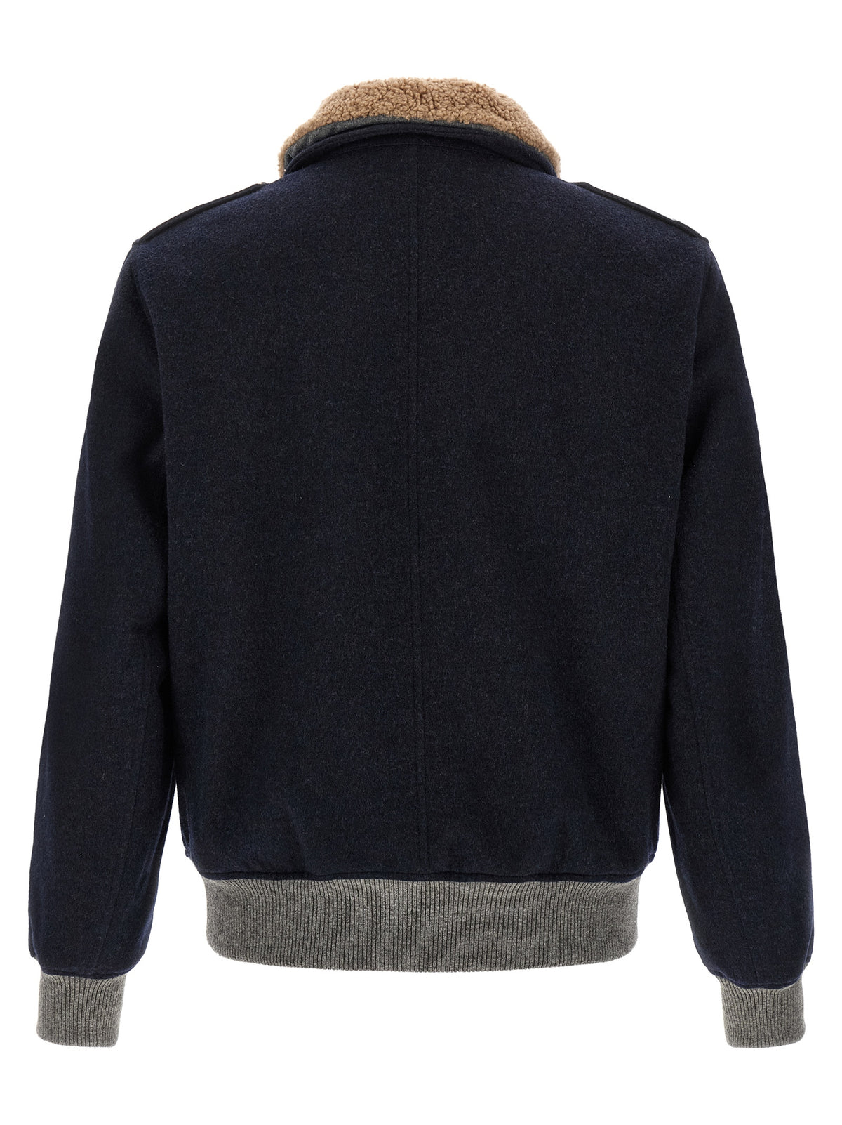 Brunello Cucinelli Blue Cashmere Men's Bomber