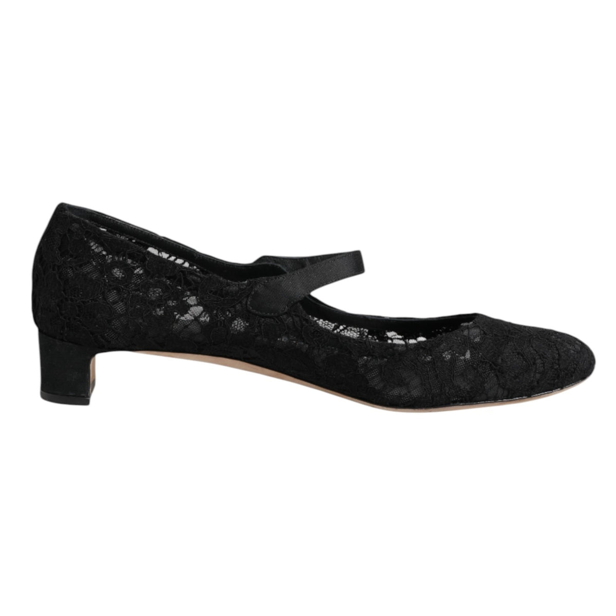 Dolce & Gabbana Black Vally Taormina Floral Lace Pumps Women's Shoes (Pre-Owned)