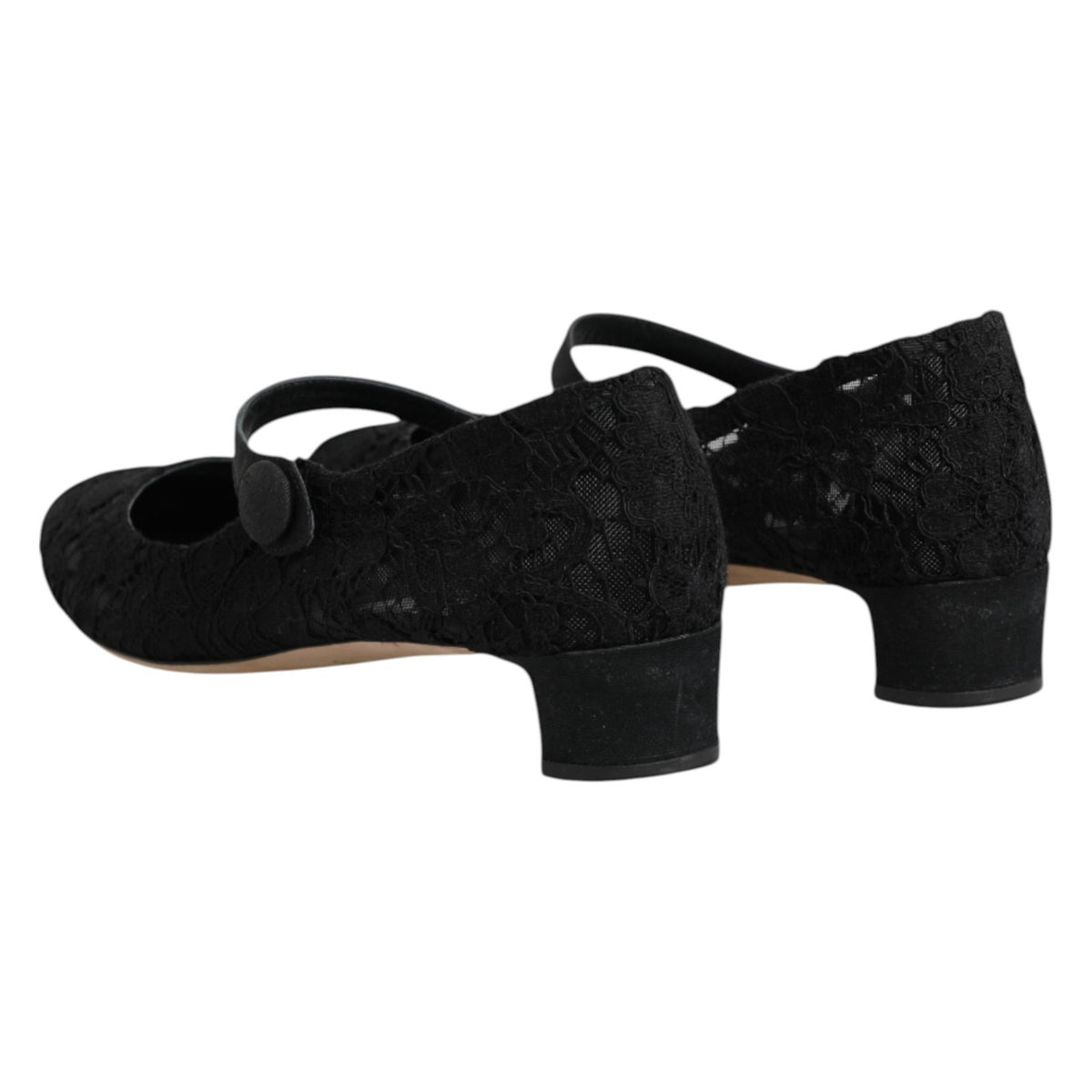 Dolce & Gabbana Black Vally Taormina Floral Lace Pumps Women's Shoes (Pre-Owned)