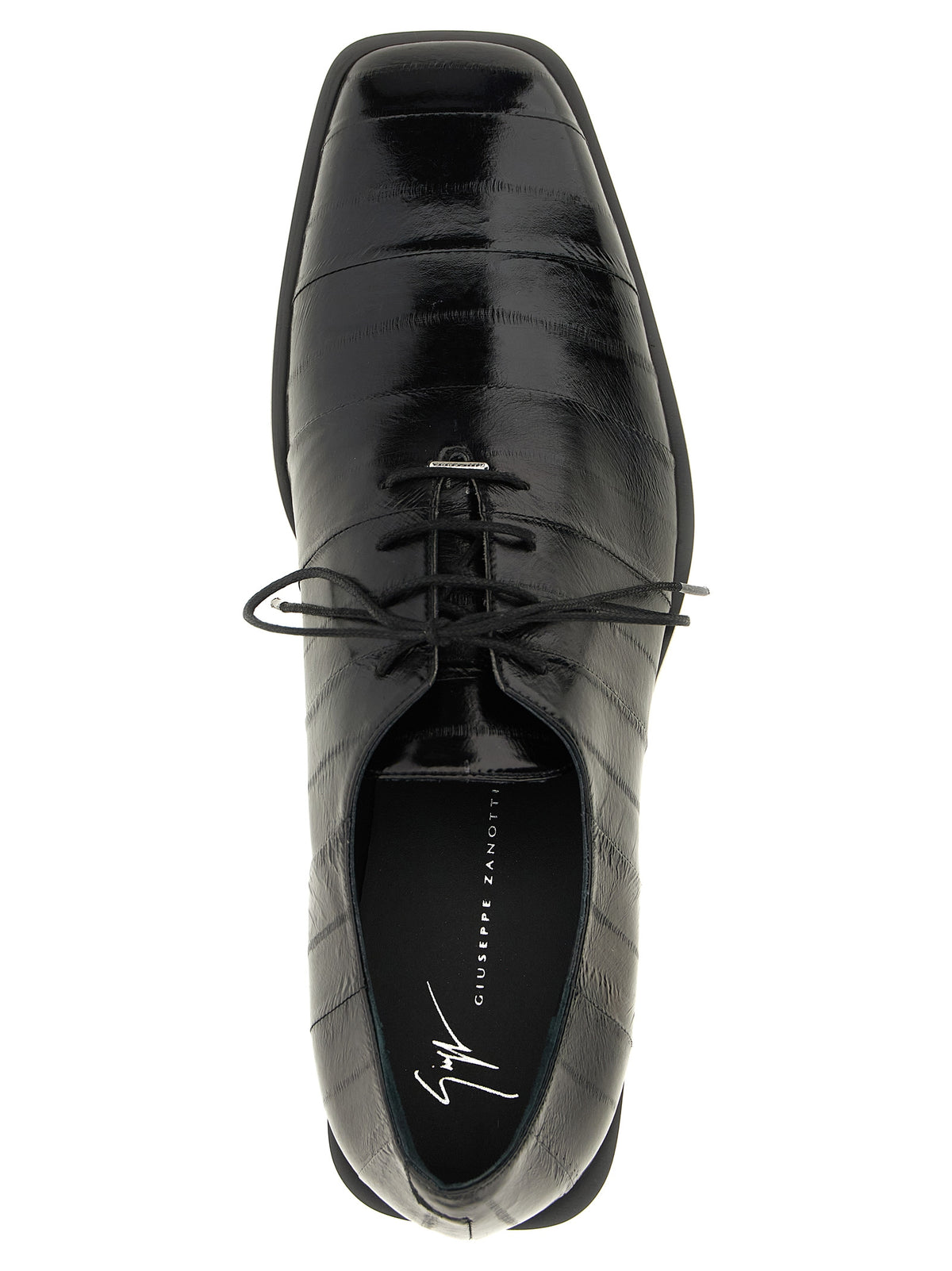 Giuseppe Zanotti Black Leather Oxfords And Men's Derbies