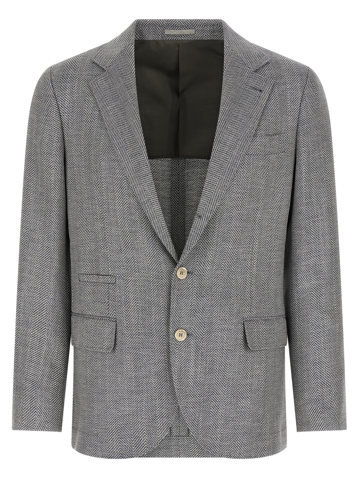 Brunello Cucinelli Gray Wool Men's Blazer