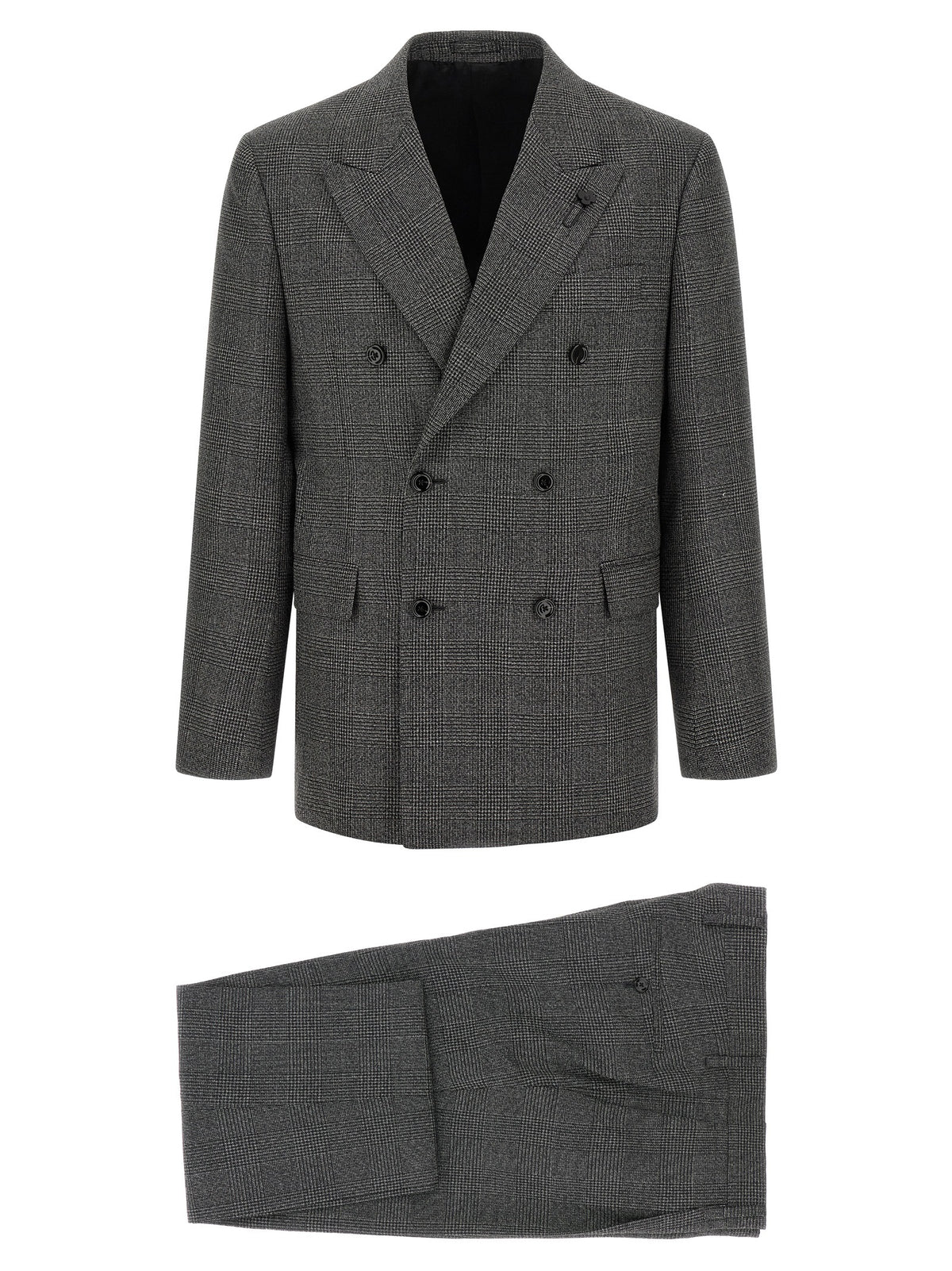 Lardini Gray Virgin Wool Two-Piece Men's Suit