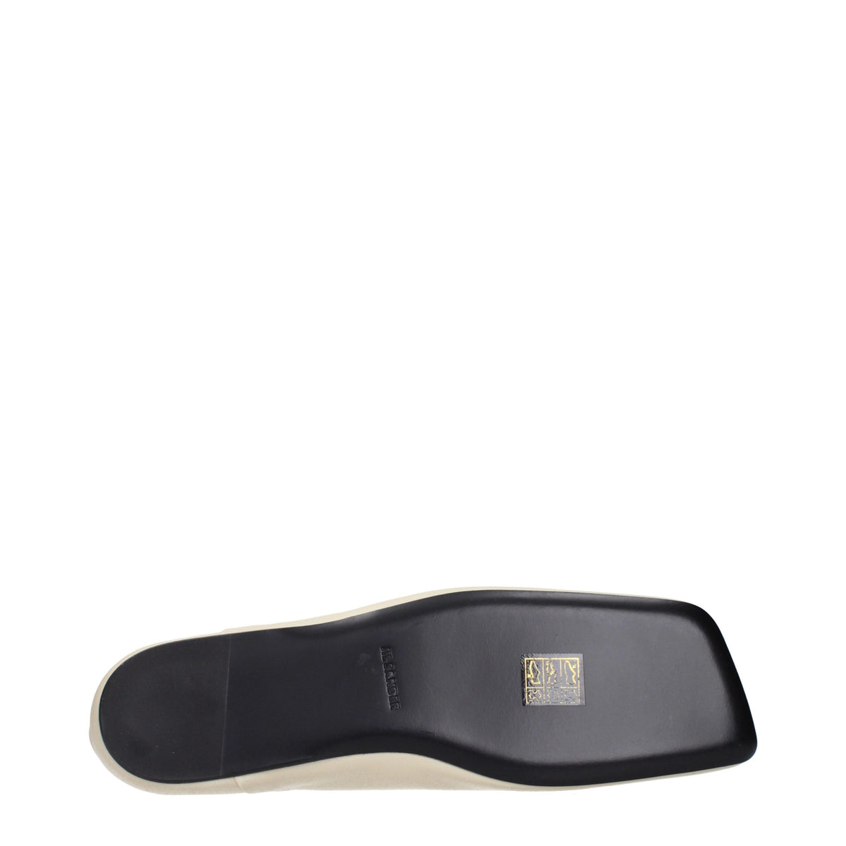 Jil Sander Beige Leather Ballet Women's Flats