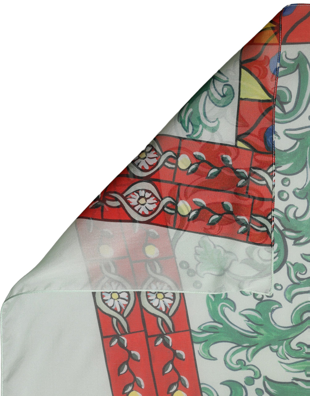 Dolce & Gabbana Multicolor Silk Printed Square Foulard Women's Scarf