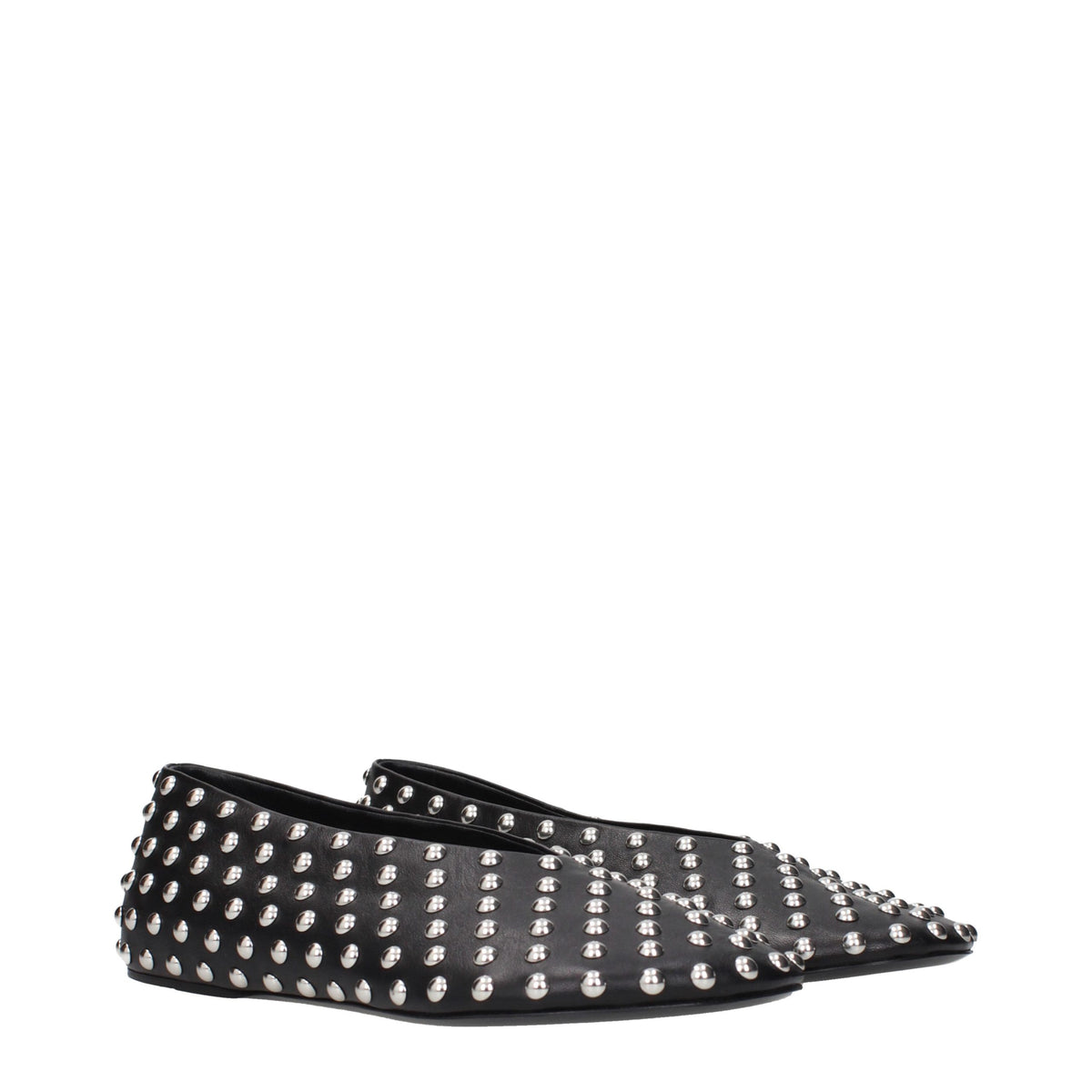 Jil Sander Black Leather Ballet Women's Flats