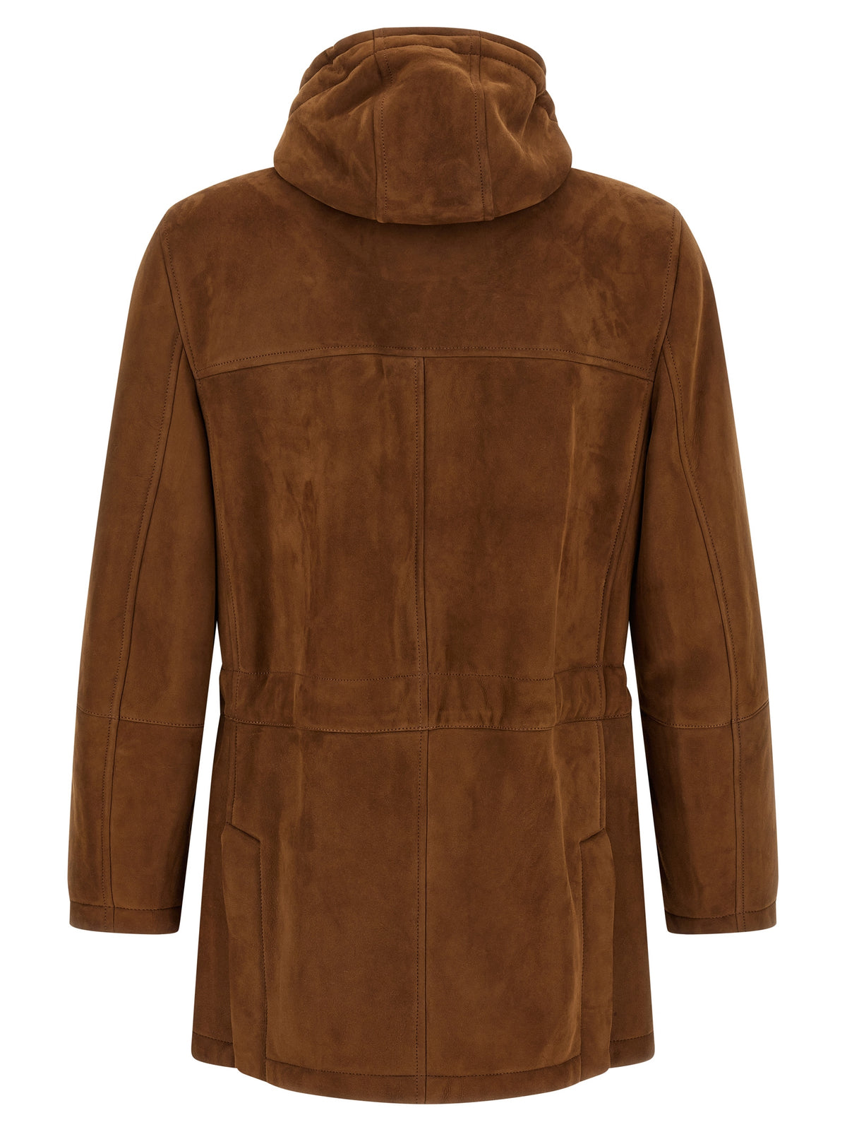 Brunello Cucinelli Brown Lamb Leather Leather Men's Jacket