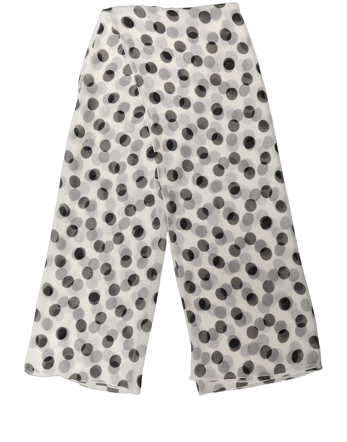 Dolce & Gabbana White Black Polka Dot Shawl Stole Women's Scarf