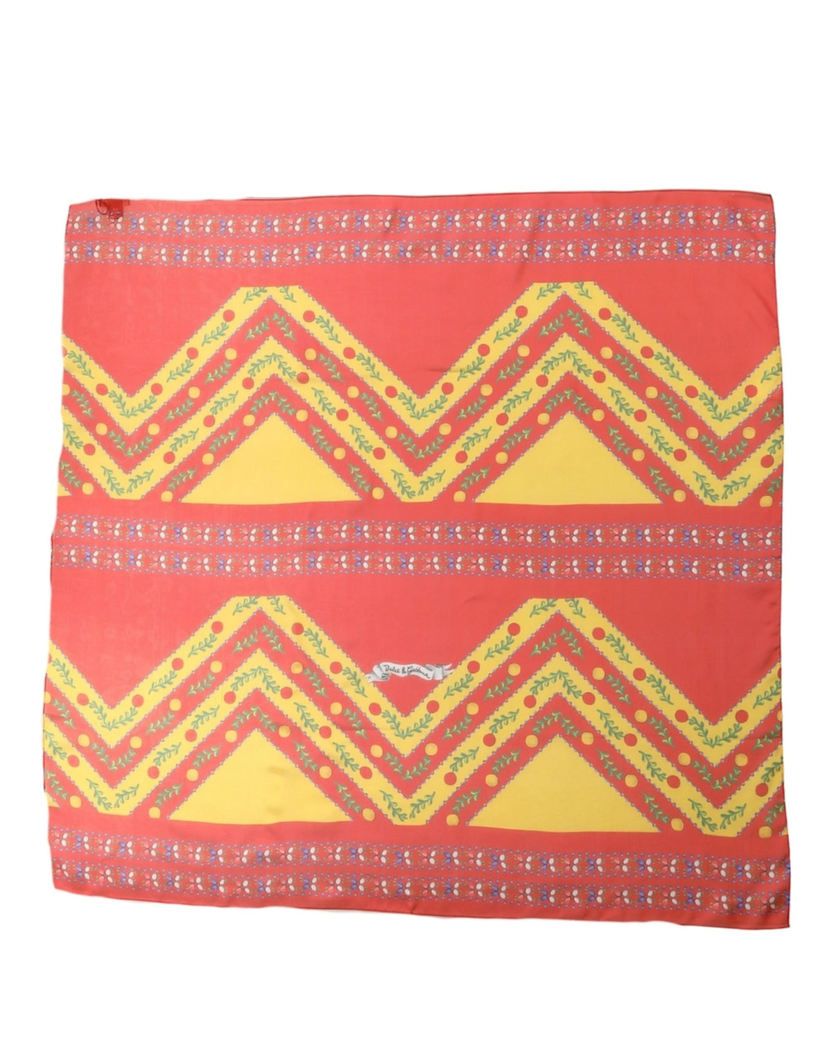 Dolce & Gabbana Multicolor Silk Geometric Square Foulard Women's Scarf
