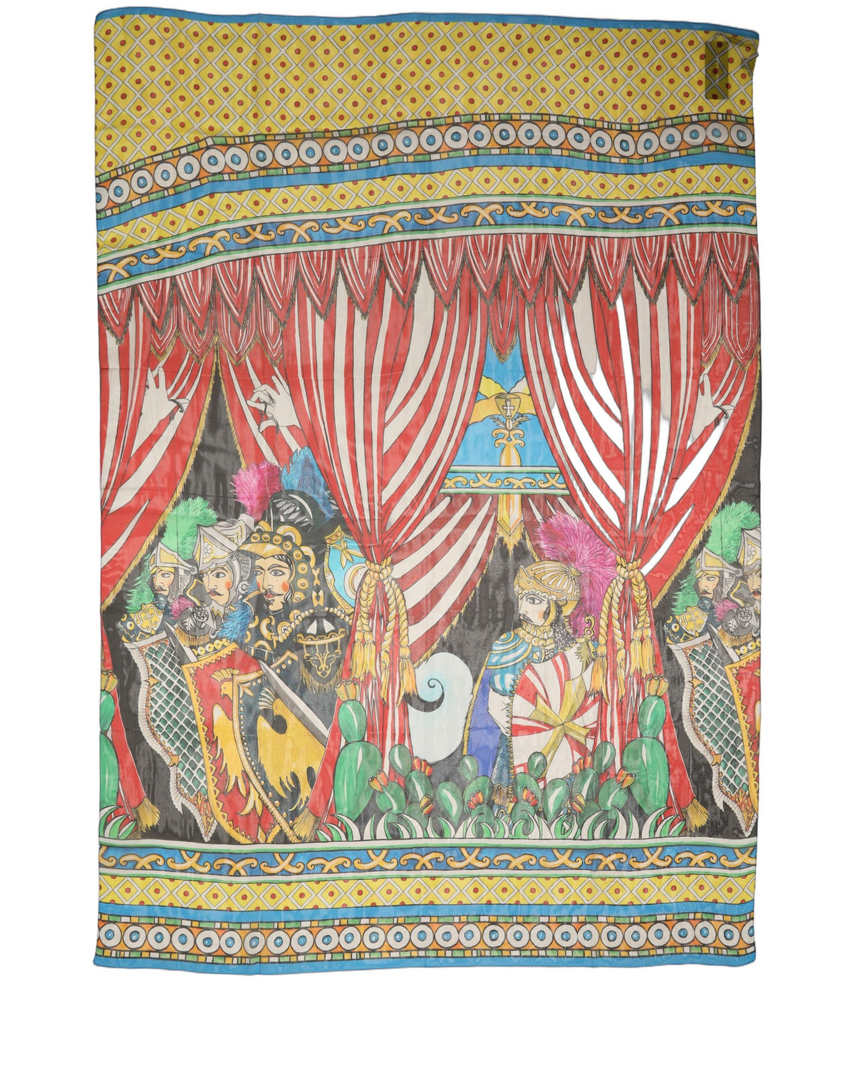 Dolce & Gabbana Multicolor Silk Printed Shawl Stole Women's Scarf