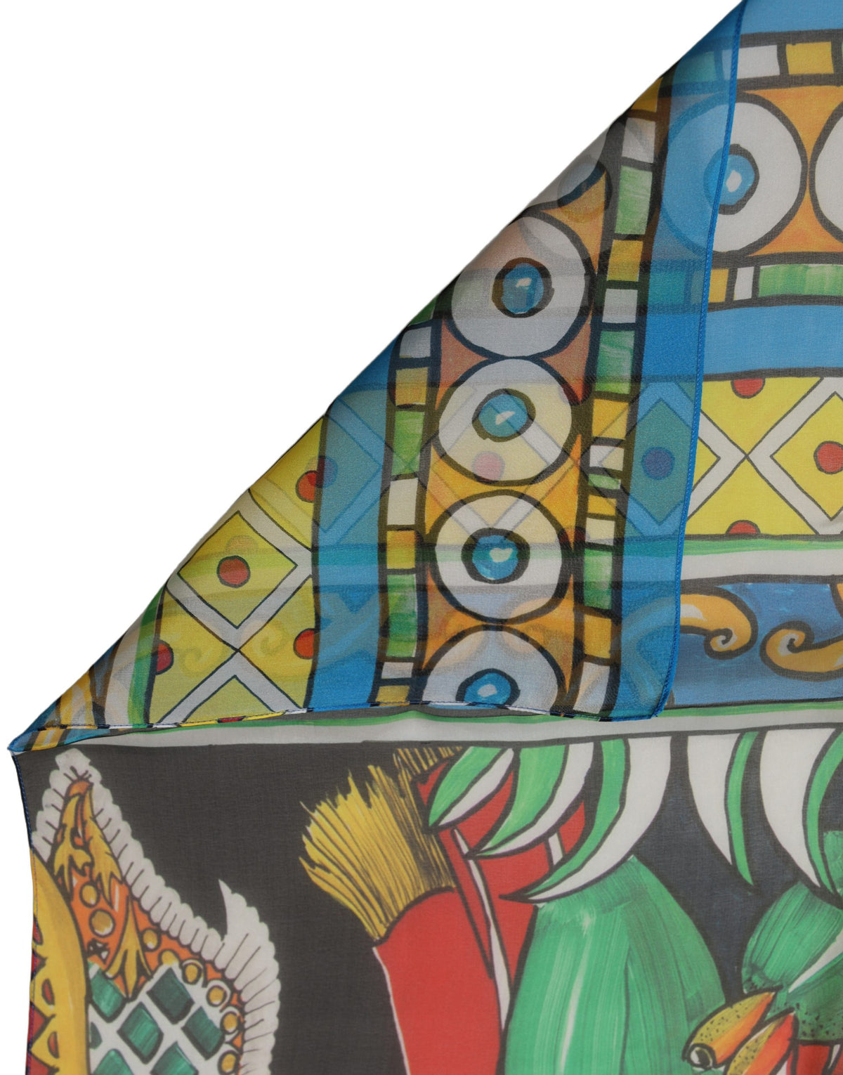 Dolce & Gabbana Multicolor Silk Printed Shawl Stole Women's Scarf