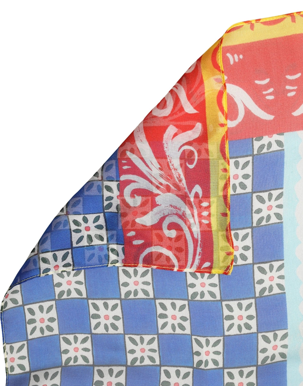 Dolce & Gabbana Multicolor Silk Carretto Shawl Stole Women's Scarf