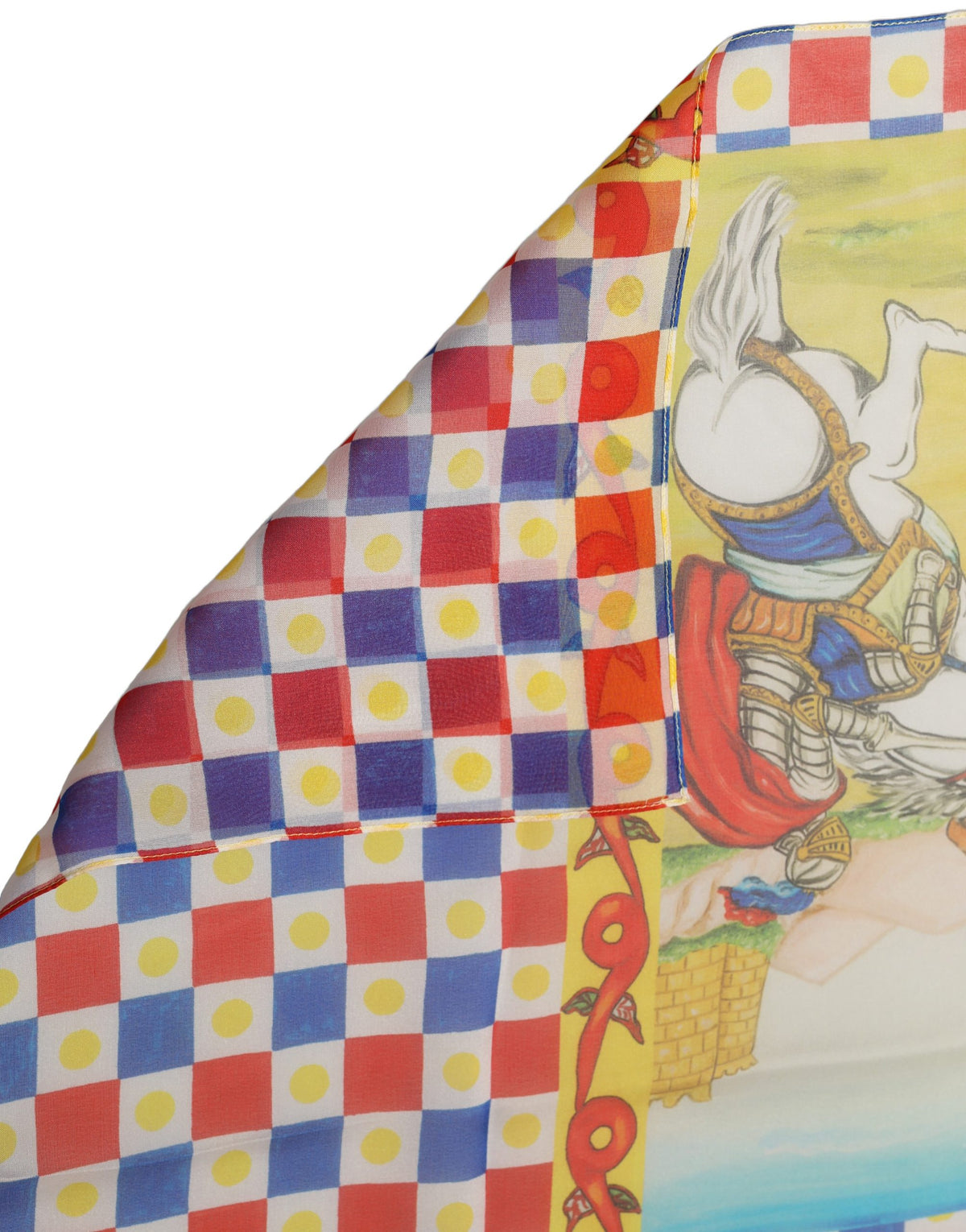 Dolce & Gabbana Multicolor Silk Carretto Foulard Women's Scarf