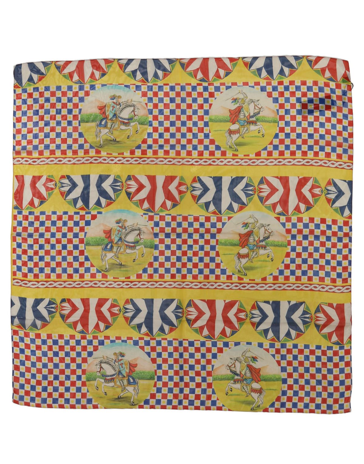 Dolce & Gabbana Multicolor Silk Carretto Foulard Women's Scarf