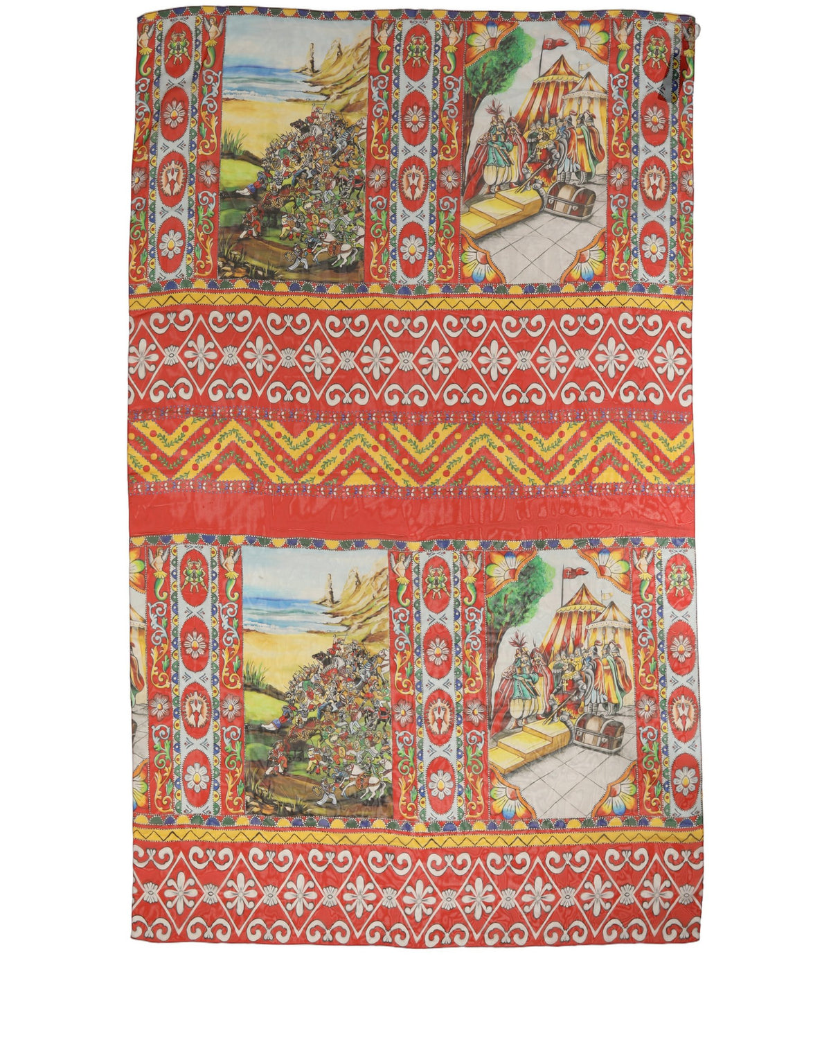 Dolce & Gabbana Multicolor Silk Printed Shawl Stole Women's Scarf