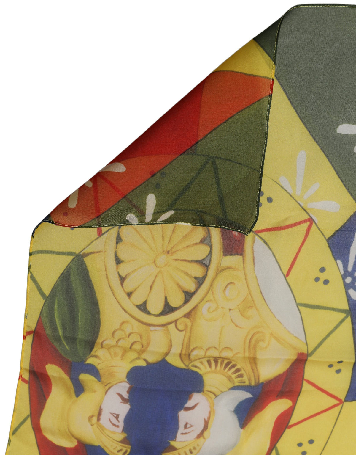 Dolce & Gabbana Multicolor Silk Printed Shawl Stole Women's Scarf