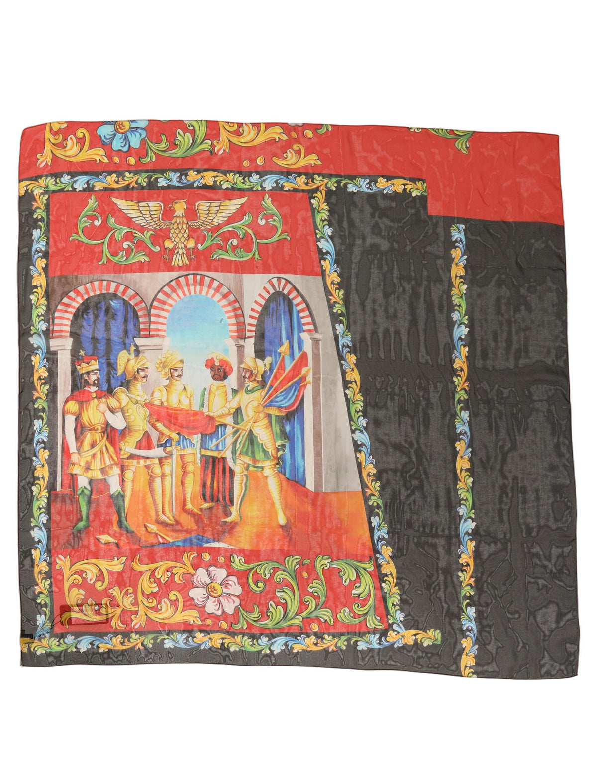 Dolce & Gabbana Multicolor Silk Printed Square Foulard Women's Scarf