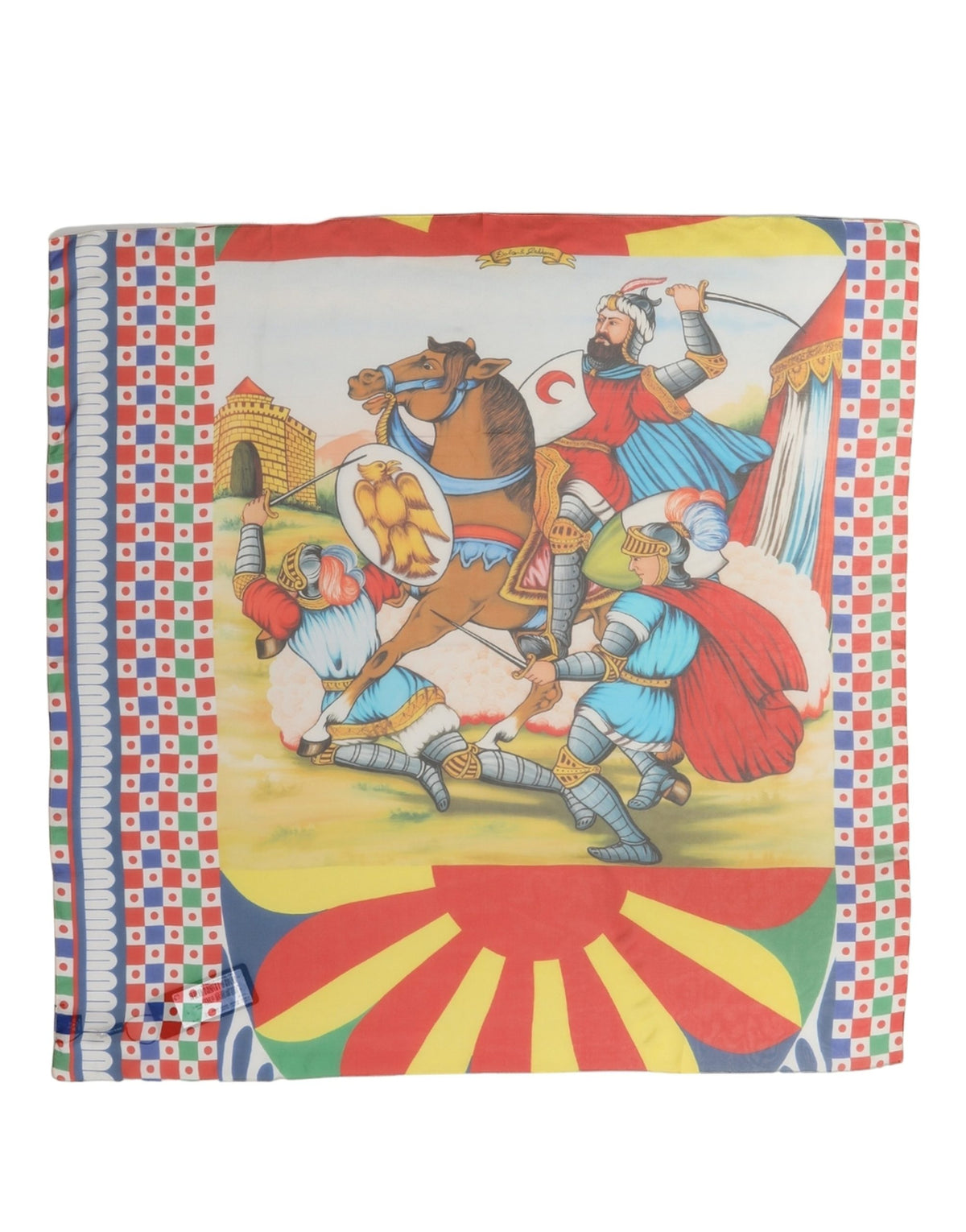 Dolce & Gabbana Multicolor Silk Printed Square Foulard Women's Scarf